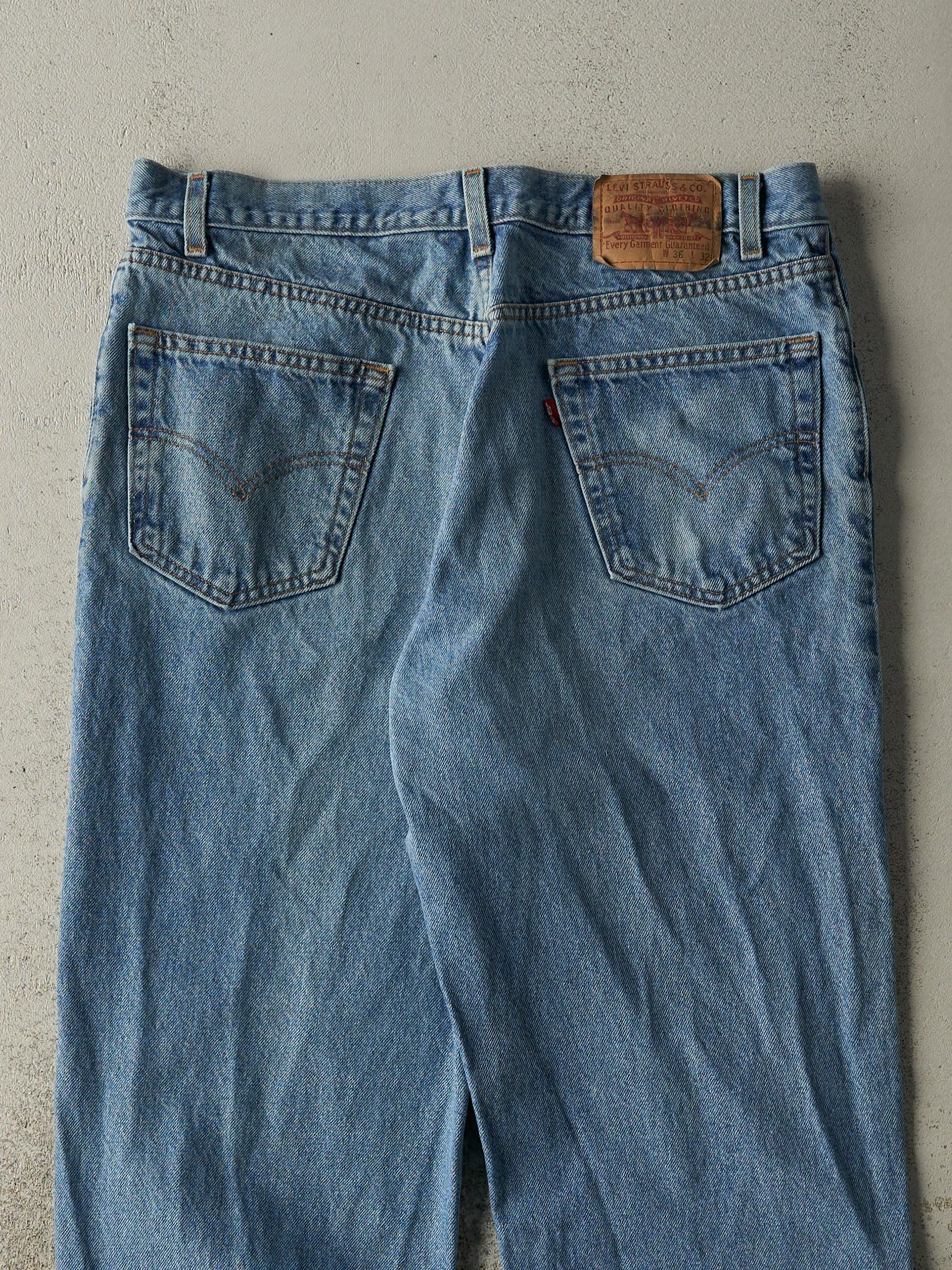 Vintage 90s Light Wash Levi's Relaxed Straight Leg Jeans (35x32) sold by Rebalance Vintage product image thumbnail 5