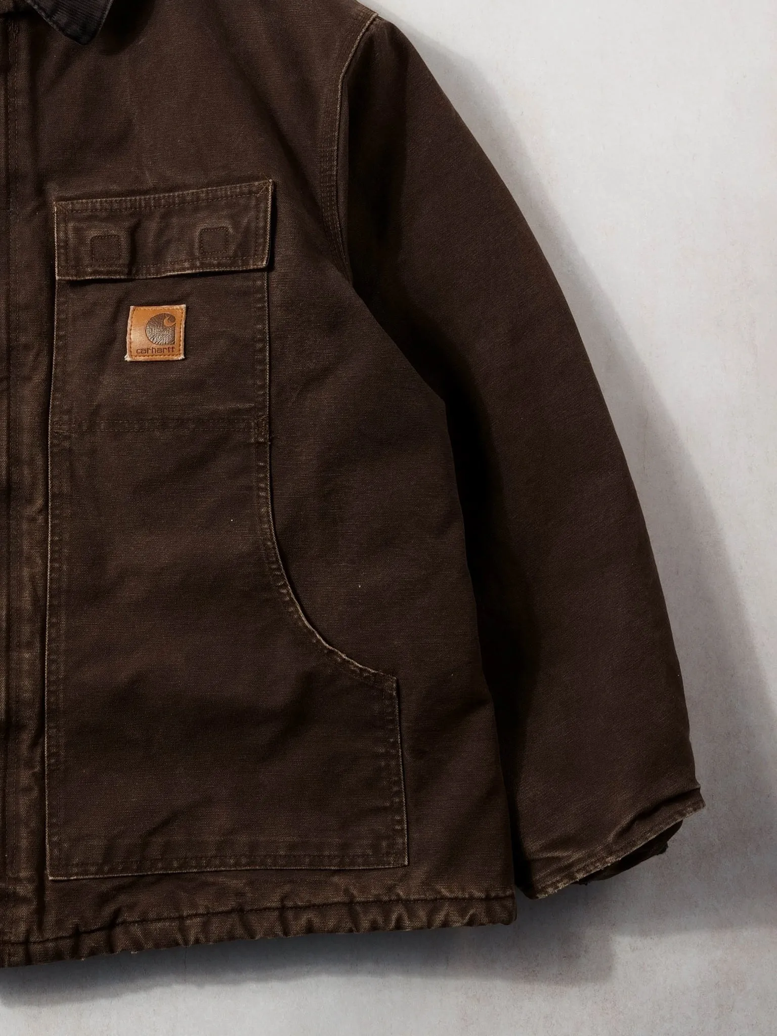 Vintage Rare 90s Washed Brown Carhartt Work Jacket (XL/XXL) sold by Rebalance Vintage product image thumbnail 3