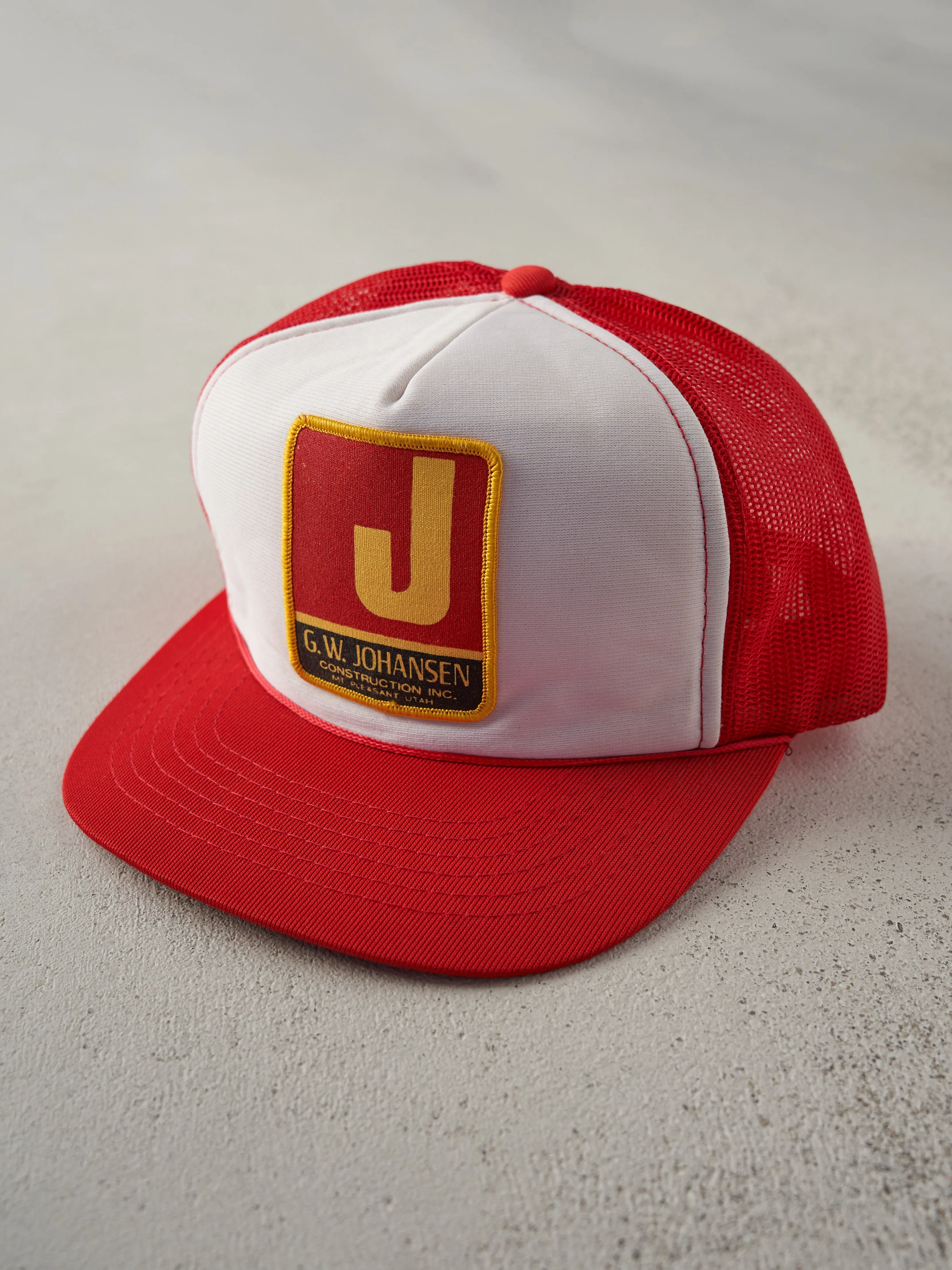 Vintage 80s Red G.W. Johansen Foam Trucker Hat sold by Rebalance Vintage product image thumbnail 2