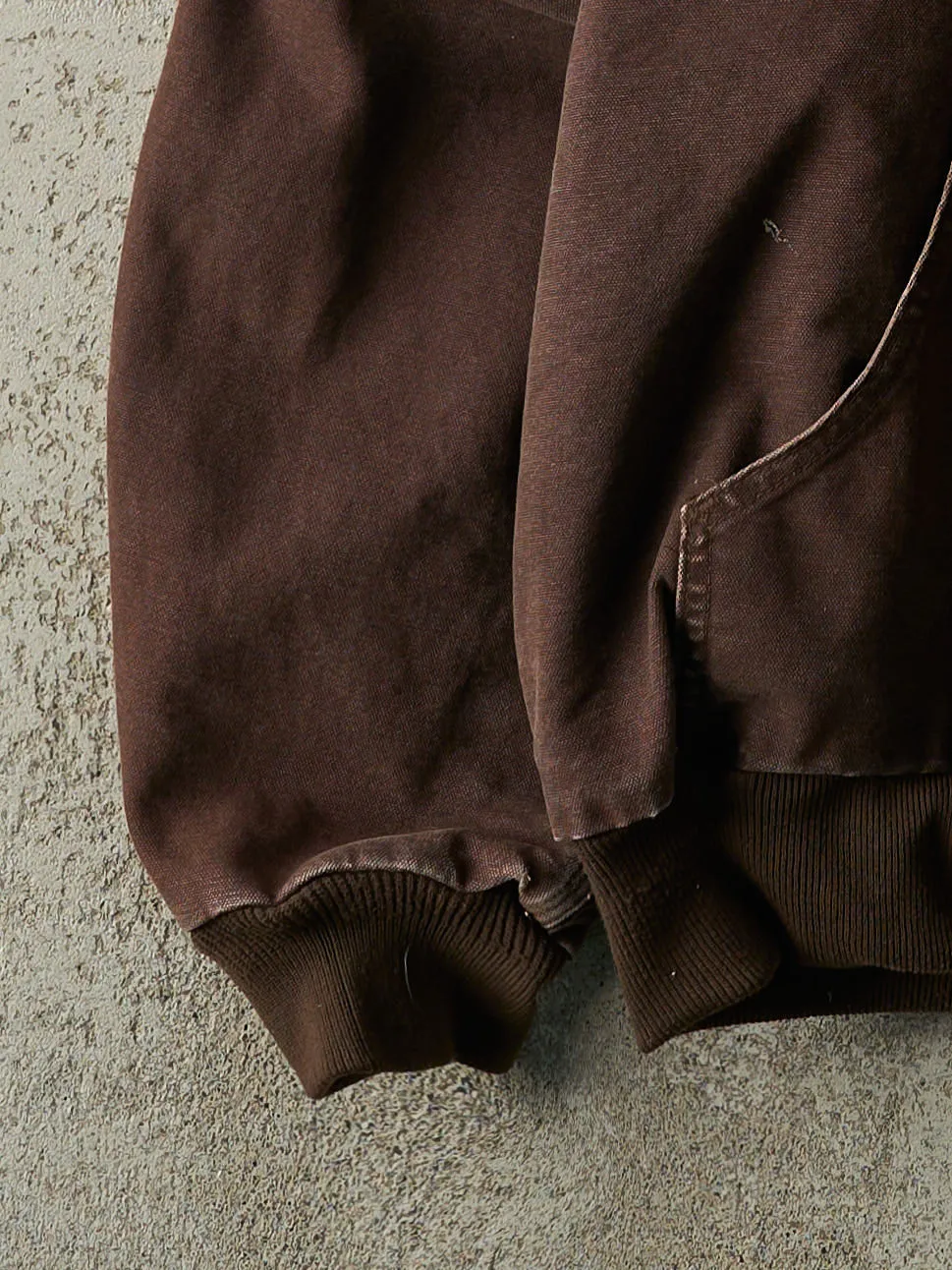 Vintage 90s Sun Faded Dark Brown Active Hooded Mesh Lined Carhartt Jacket (XL) sold by Rebalance Vintage product image thumbnail 3