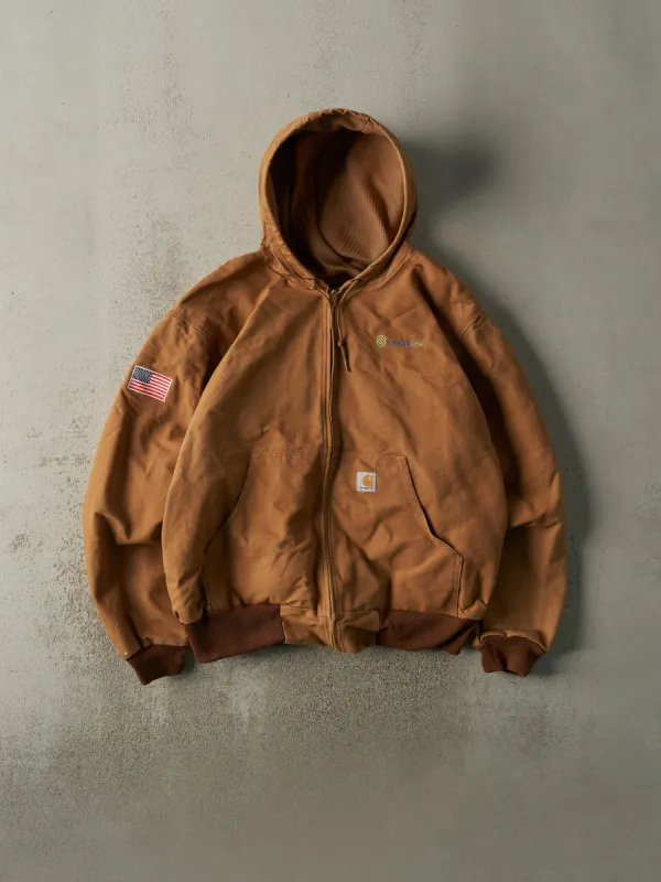 Vintage Y2K Camel Active Hooded Embroidered Mesh Lined Jacket (XL) sold by Rebalance Vintage