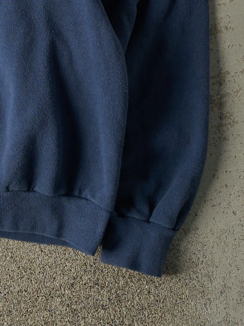 Vintage 90s Navy Blue Blank Crewneck (M) sold by Rebalance Vintage product image thumbnail 3