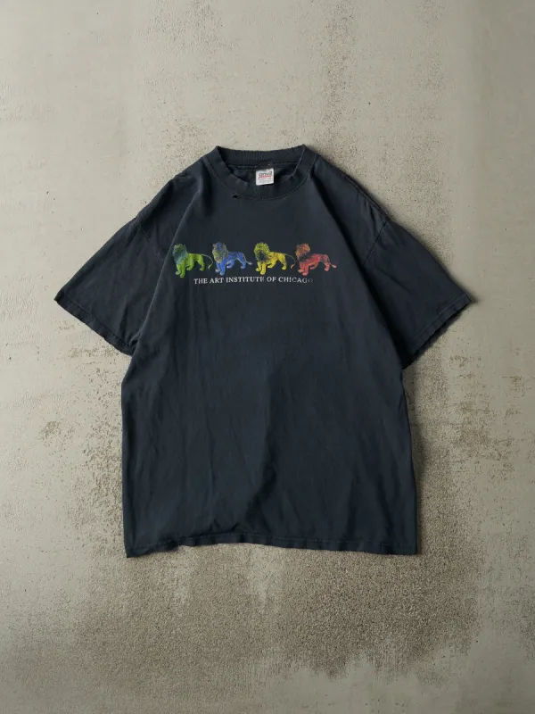 Vintage Y2K Faded Black Art Institute of Chicago Tee (M/L) made by Rebalance Vintage