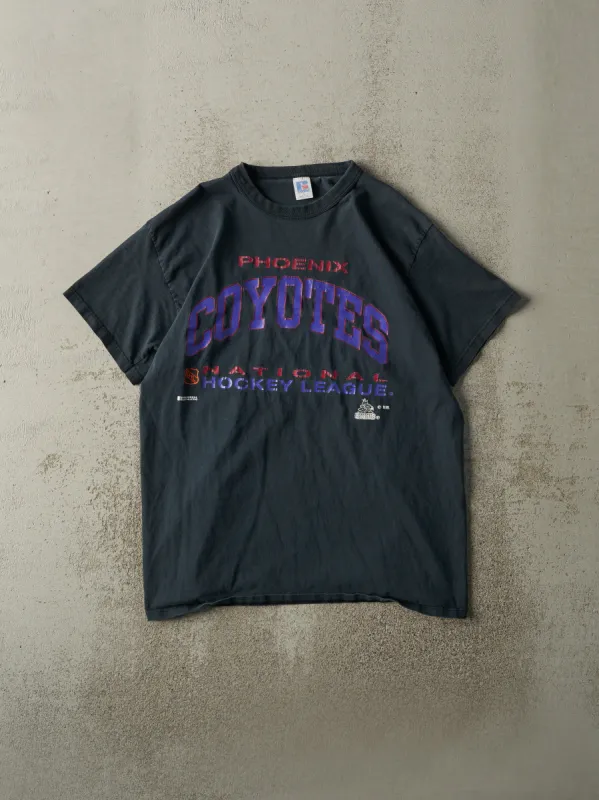 Vintage 90s Black Phoenix Coyotes Russell Athletic Tee (M) sold by Rebalance Vintage