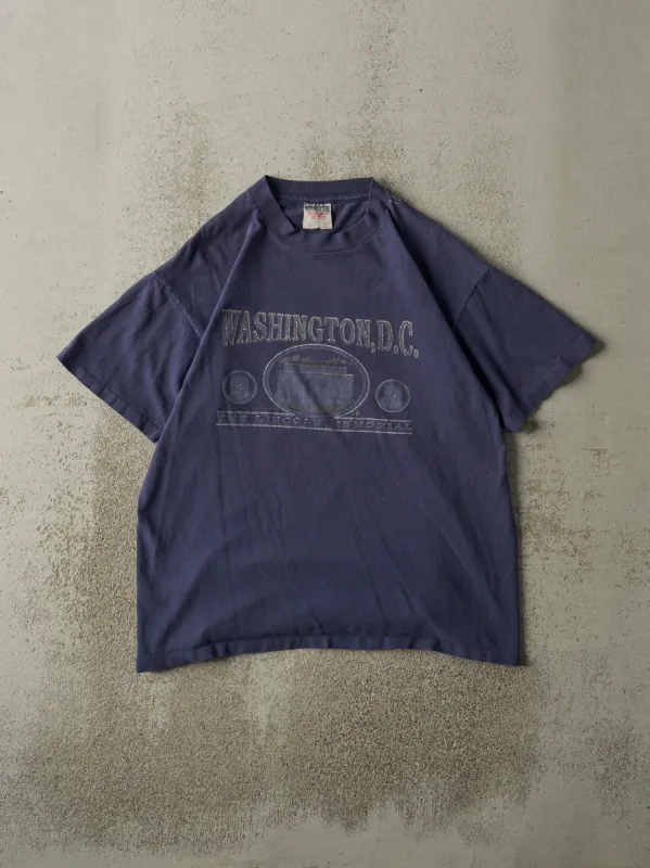 Vintage 90s Navy Blue Washington DC Single Stitch Tee (M/L) sold by Rebalance Vintage