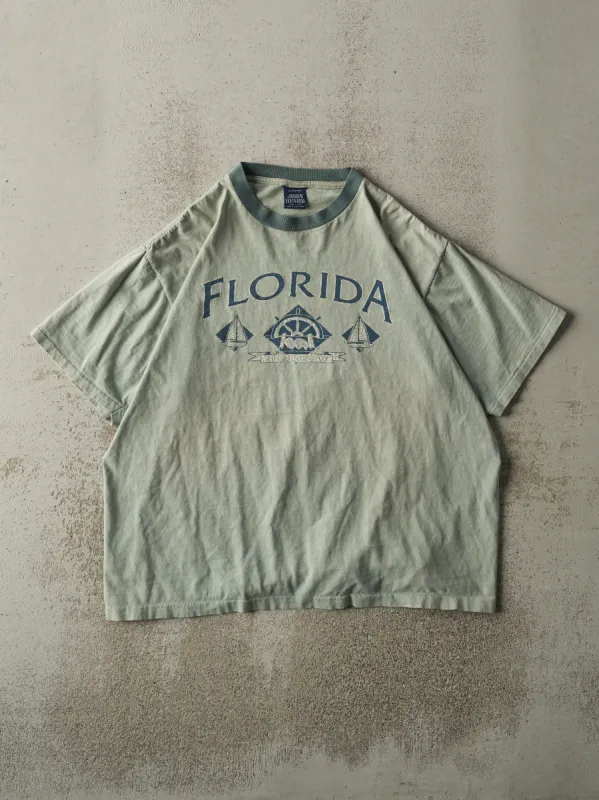 Vintage 90s Green Florida Single Stitch Tee (L) sold by Rebalance Vintage