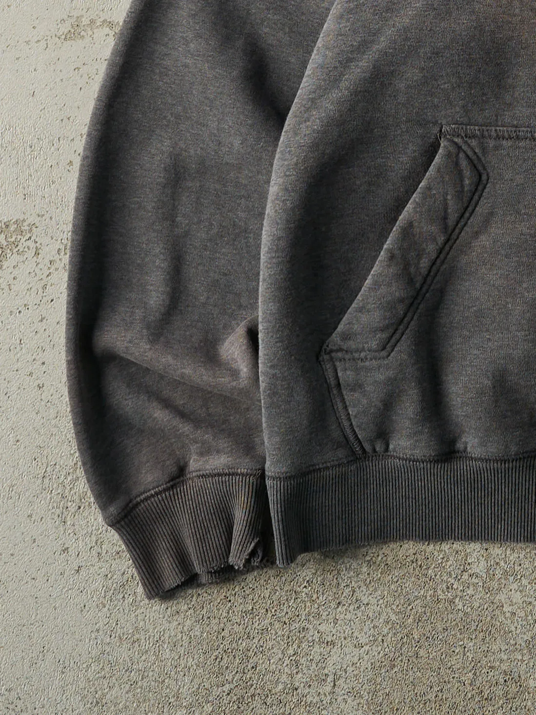 Vintage Y2K Sun Faded Charcoal Grey Embroidered Nike Hoodie (L/XL) sold by Rebalance Vintage product image thumbnail 3