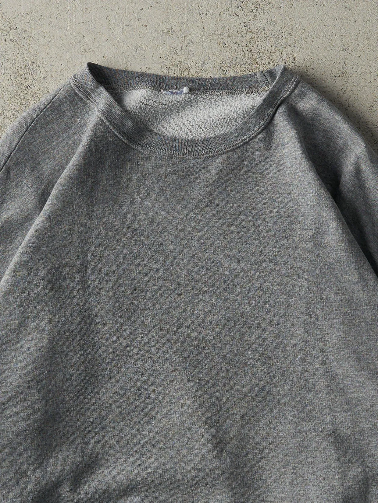 Vintage Y2K Grey Blank Crewneck (L/XL) sold by Rebalance Vintage product image thumbnail 2