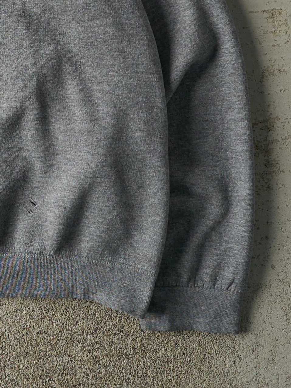 Vintage Y2K Grey Blank Crewneck (L/XL) sold by Rebalance Vintage product image thumbnail 3