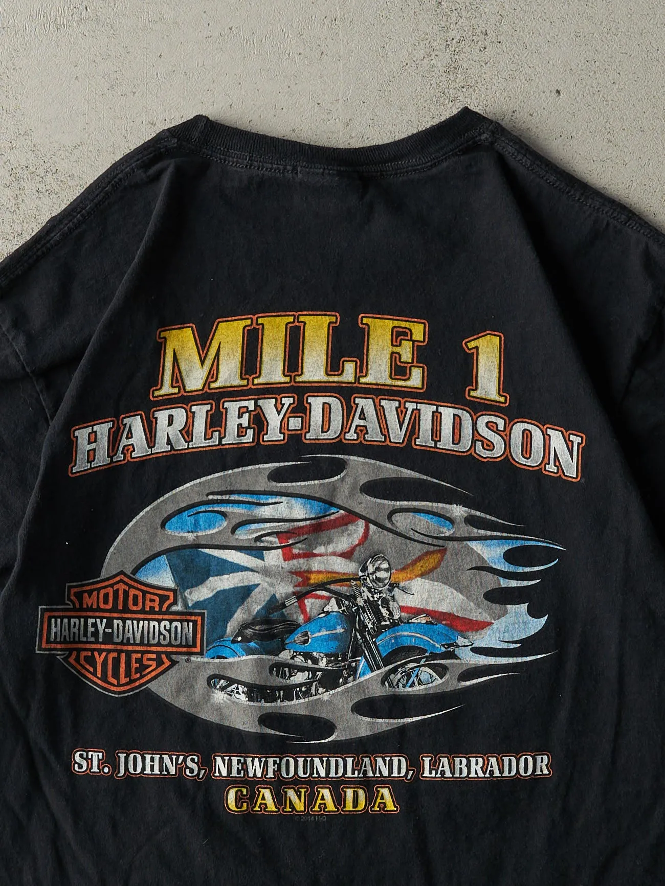 Vintage 14' Black St. John's Newfoundland Harley Davidson Tee (M) sold by Rebalance Vintage product image thumbnail 4