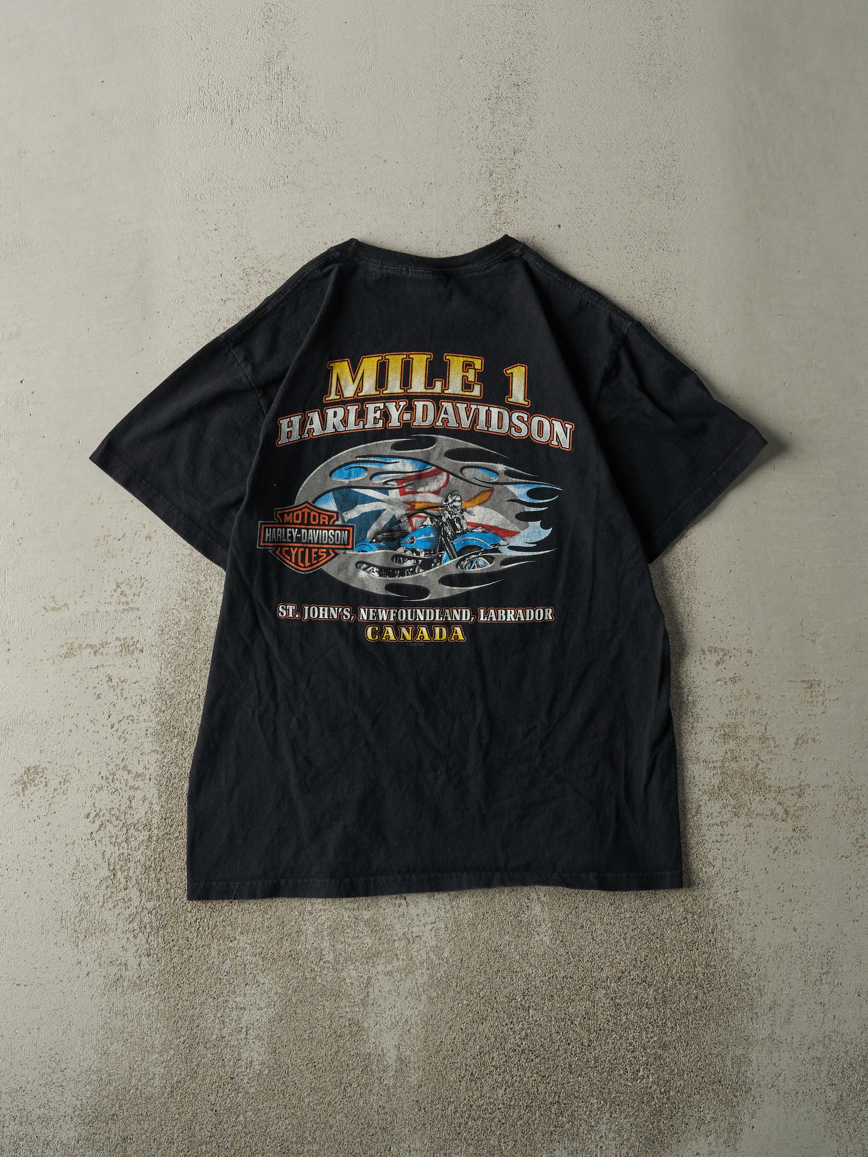 Vintage 14' Black St. John's Newfoundland Harley Davidson Tee (M) sold by Rebalance Vintage product image thumbnail 2