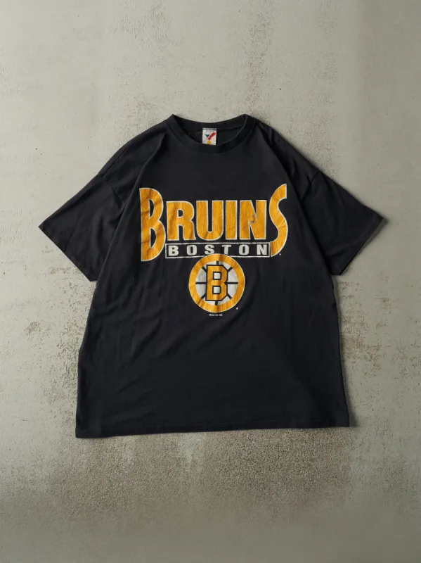 Vintage 92' Black Boston Bruins Single Stitch Tee (L) sold by Rebalance Vintage