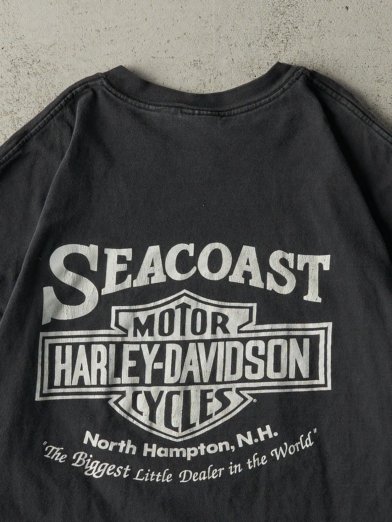 Vintage Y2K Black North Hampton NH Harley Davidson Tee (L) sold by Rebalance Vintage product image thumbnail 4