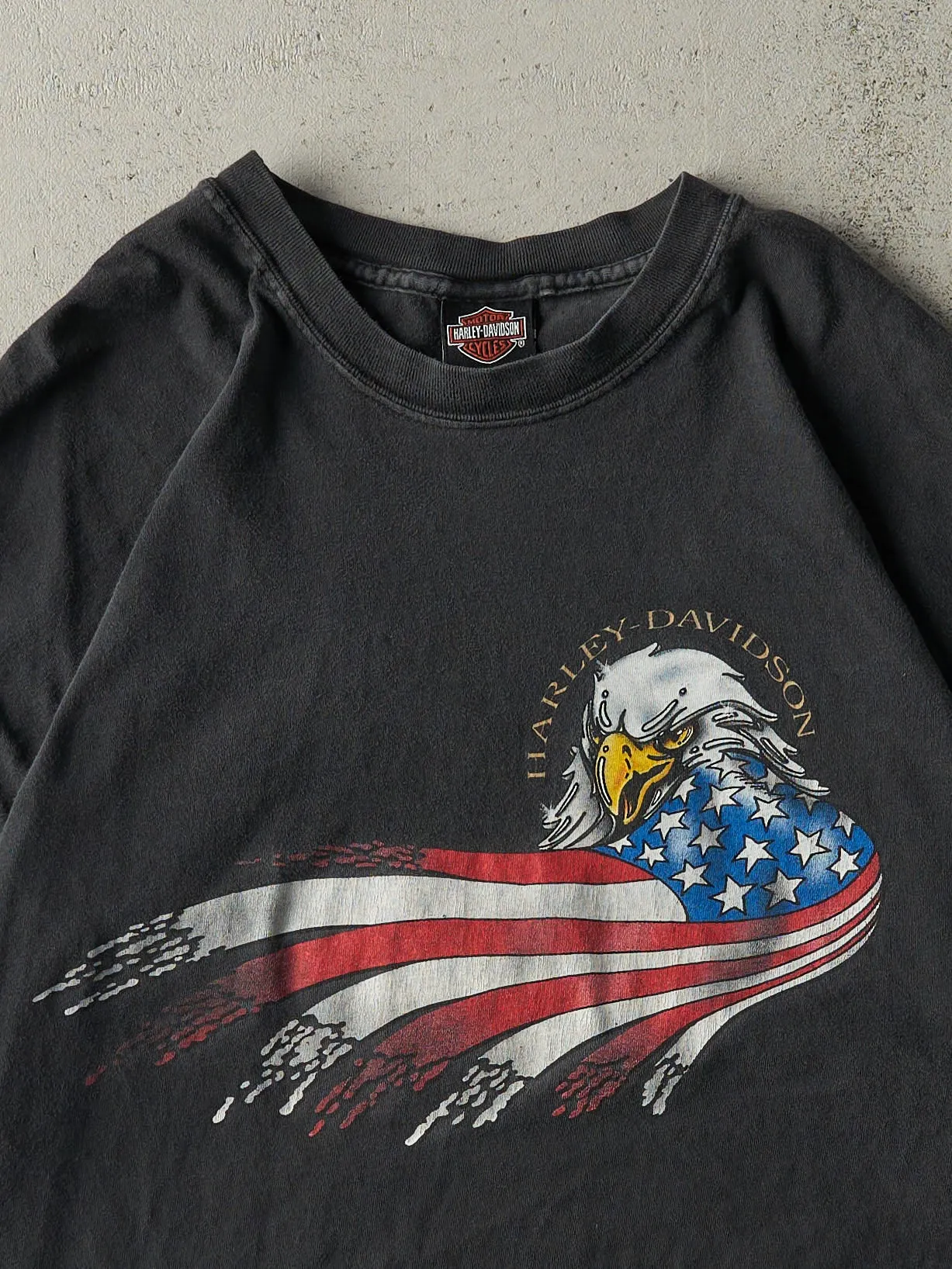 Vintage Y2K Black North Hampton NH Harley Davidson Tee (L) sold by Rebalance Vintage product image thumbnail 3
