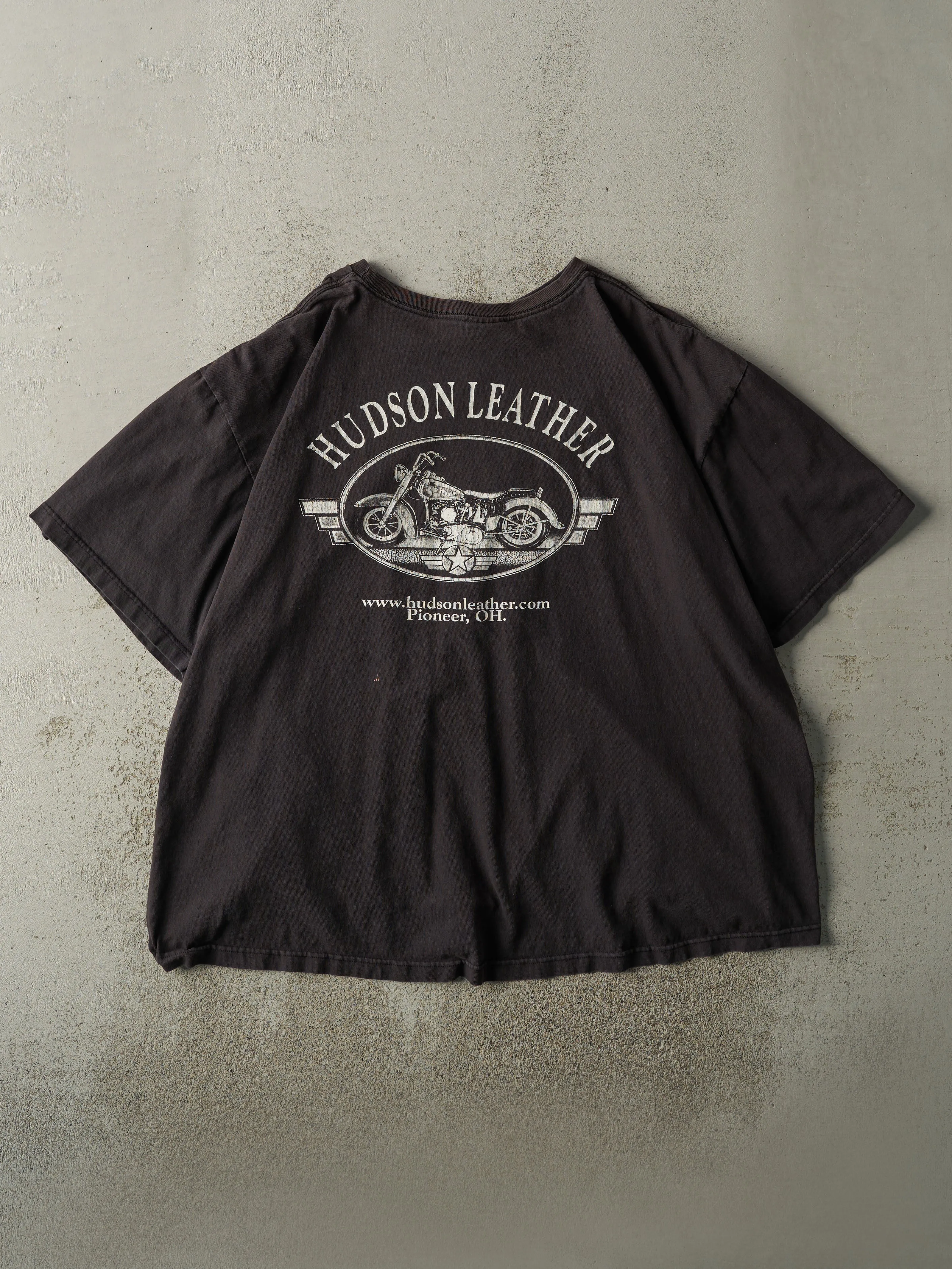 Vintage Y2K Black Hudson Leather Biker Forever Tee (XXL) sold by Rebalance Vintage product image thumbnail 2