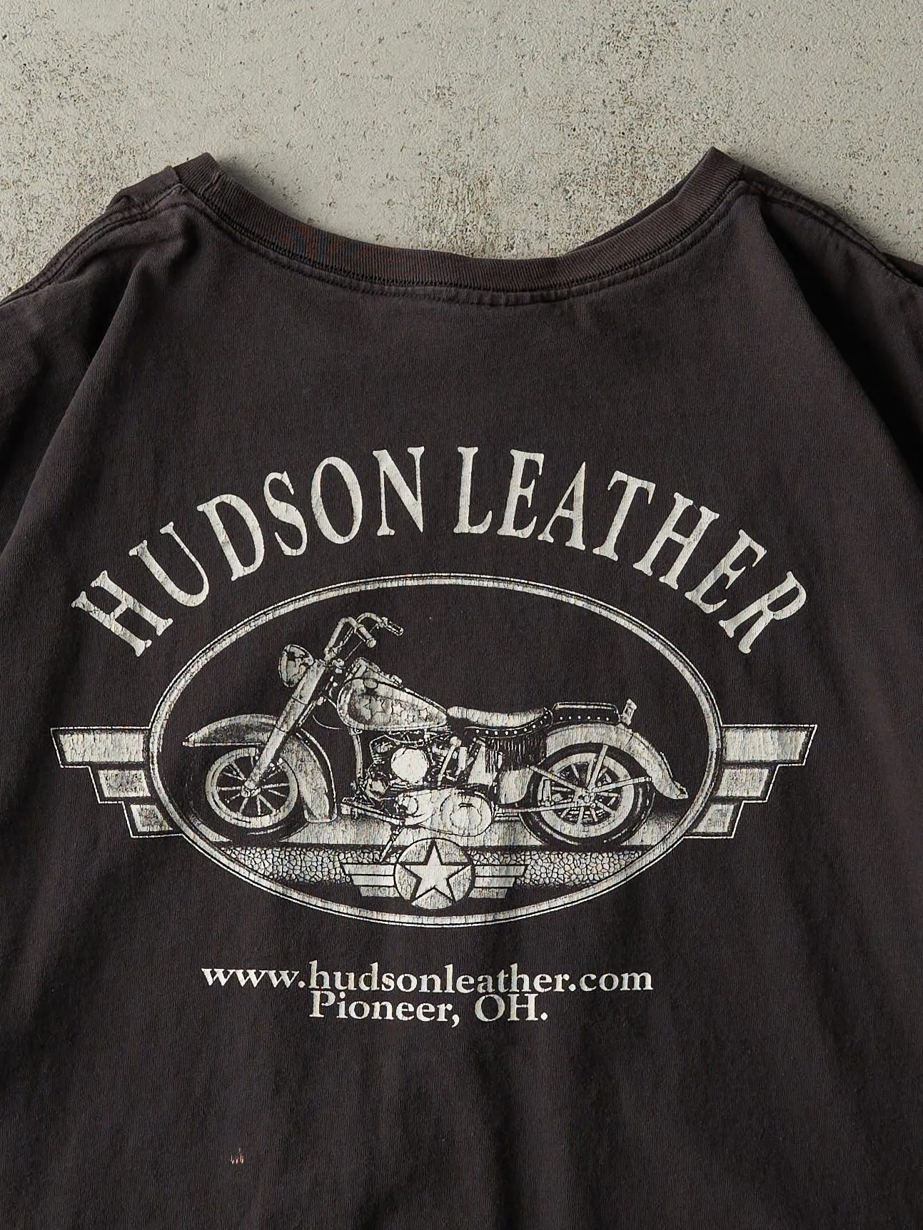 Vintage Y2K Black Hudson Leather Biker Forever Tee (XXL) sold by Rebalance Vintage product image thumbnail 4
