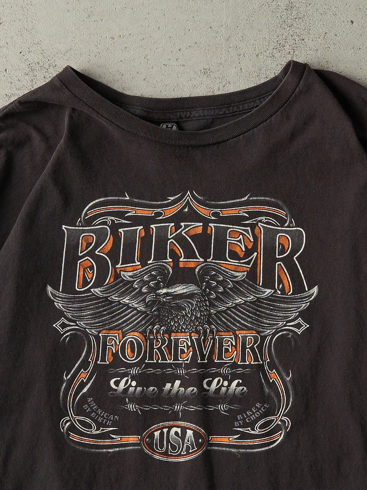 Vintage Y2K Black Hudson Leather Biker Forever Tee (XXL) sold by Rebalance Vintage product image thumbnail 3