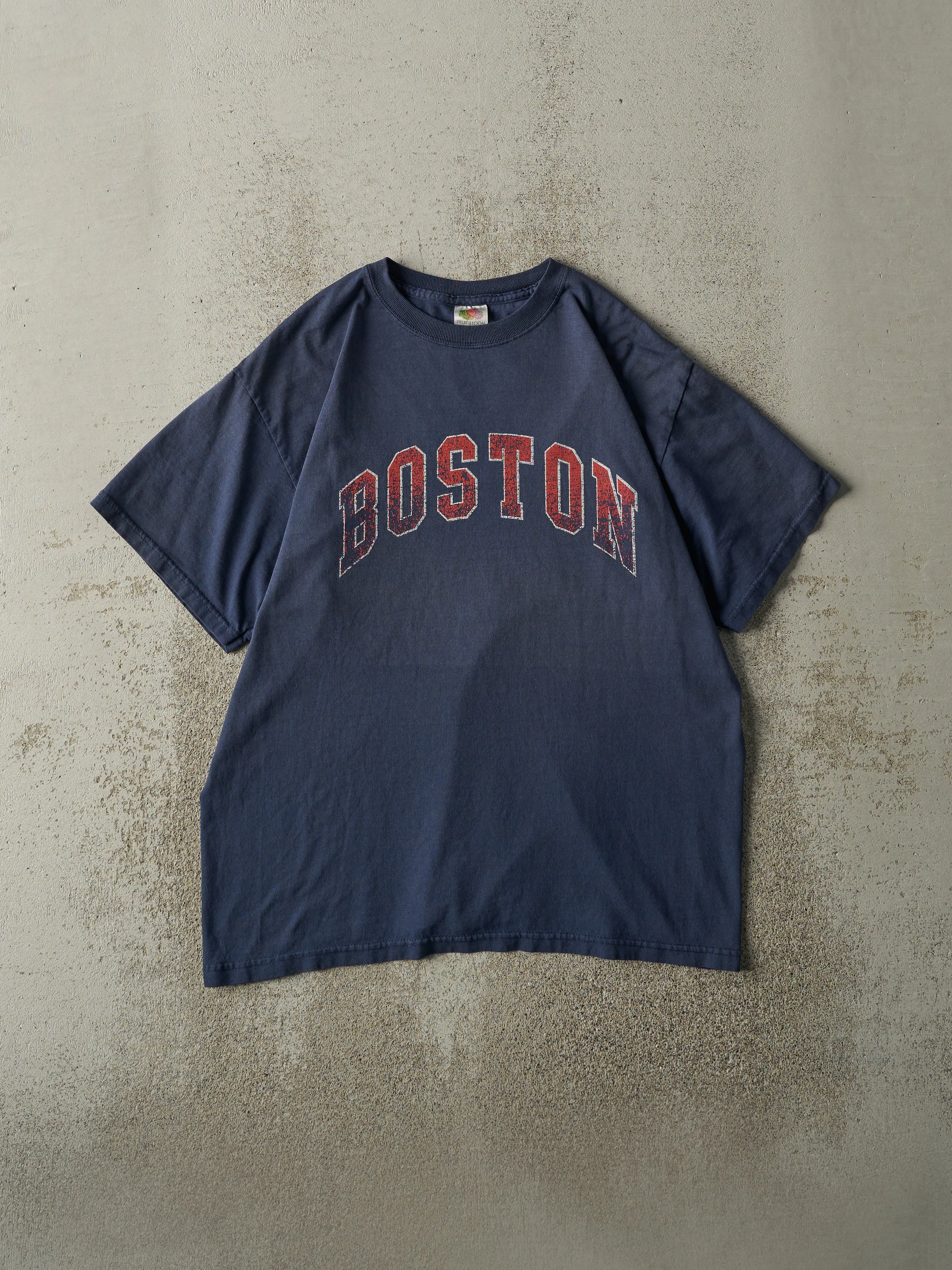 Vintage Y2K Navy Blue Boston Tee (M) sold by Rebalance Vintage