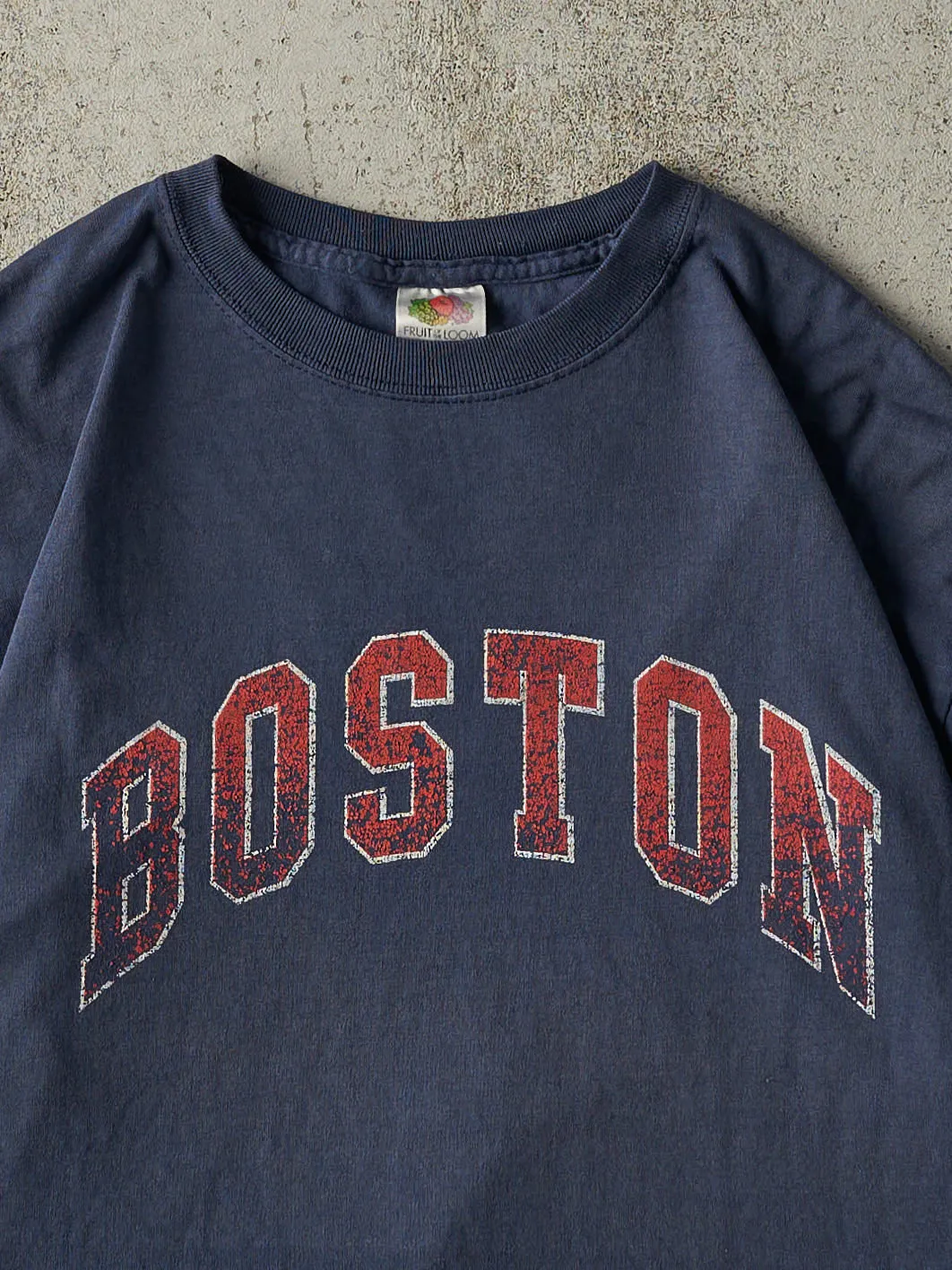 Vintage Y2K Navy Blue Boston Tee (M) sold by Rebalance Vintage product image thumbnail 2