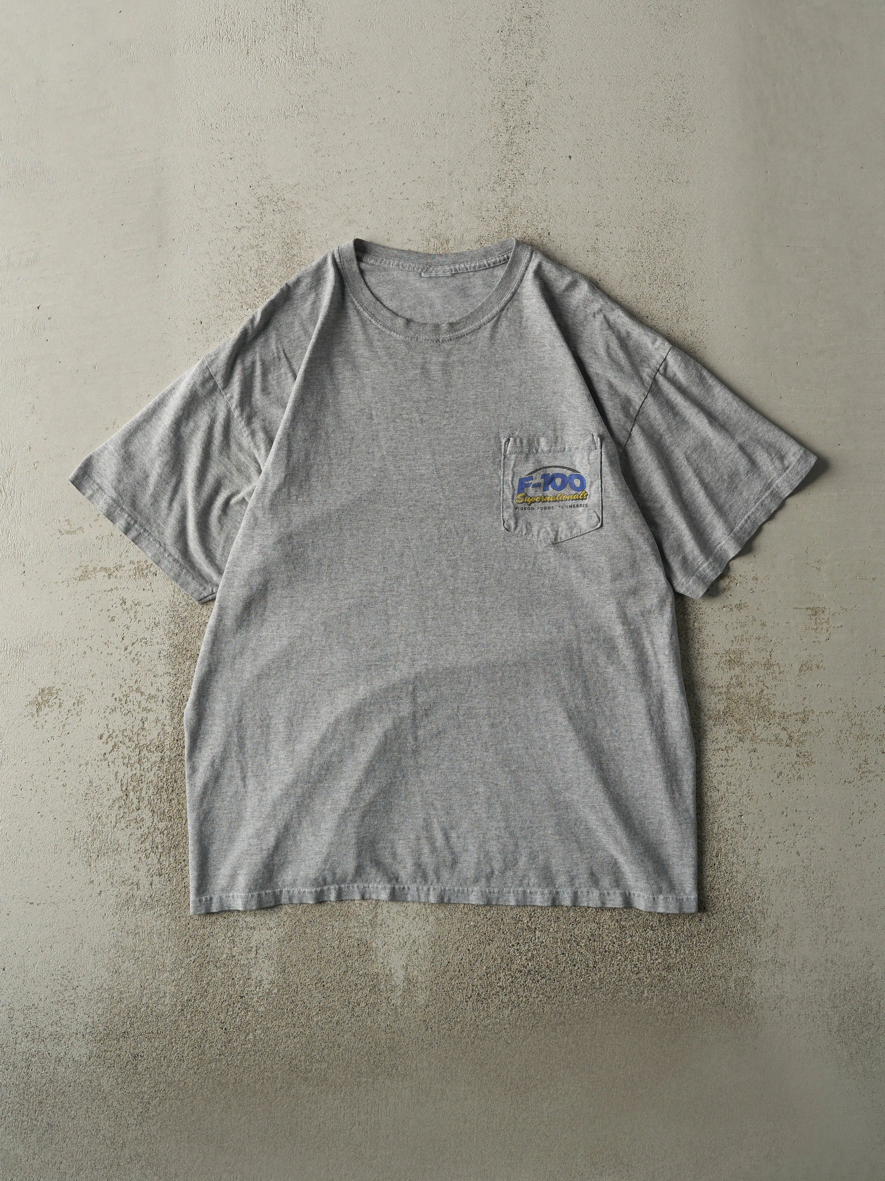 Vintage 10' Grey Ford Supernationals Pocket Tee (L) sold by Rebalance Vintage product image thumbnail 2