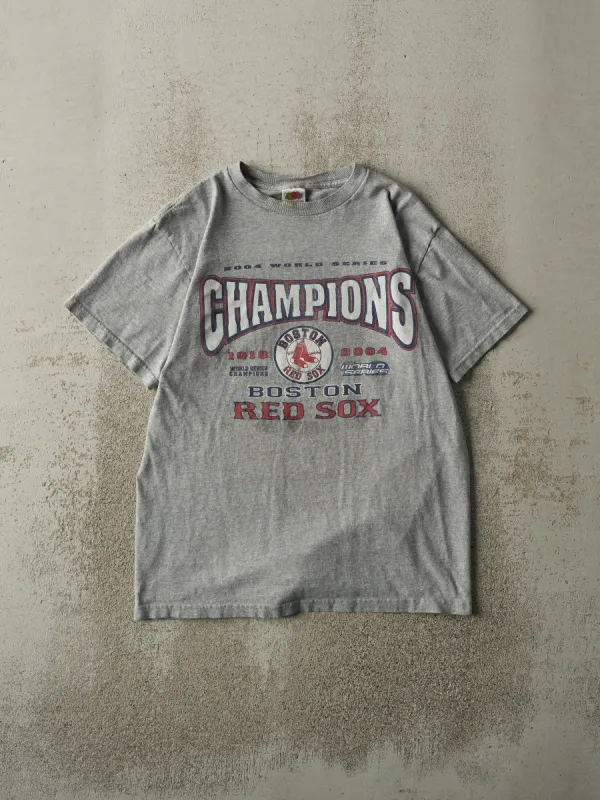 Vintage 04' Grey Boston Red Sox World Series Champions Tee (S) sold by Rebalance Vintage