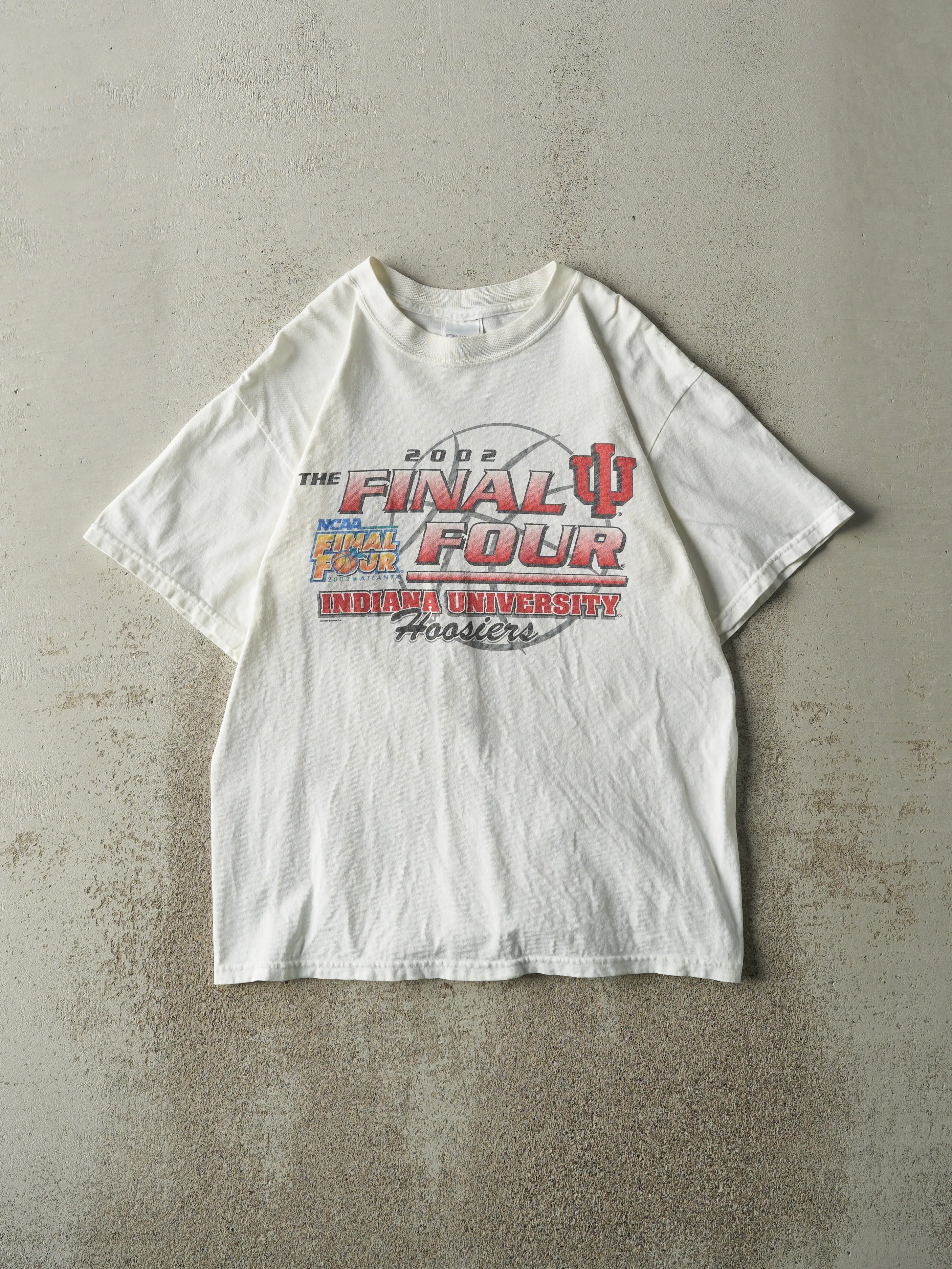 Vintage 02' White NCAA Final Four Indiana Hoosiers Tee (S/M) sold by Rebalance Vintage