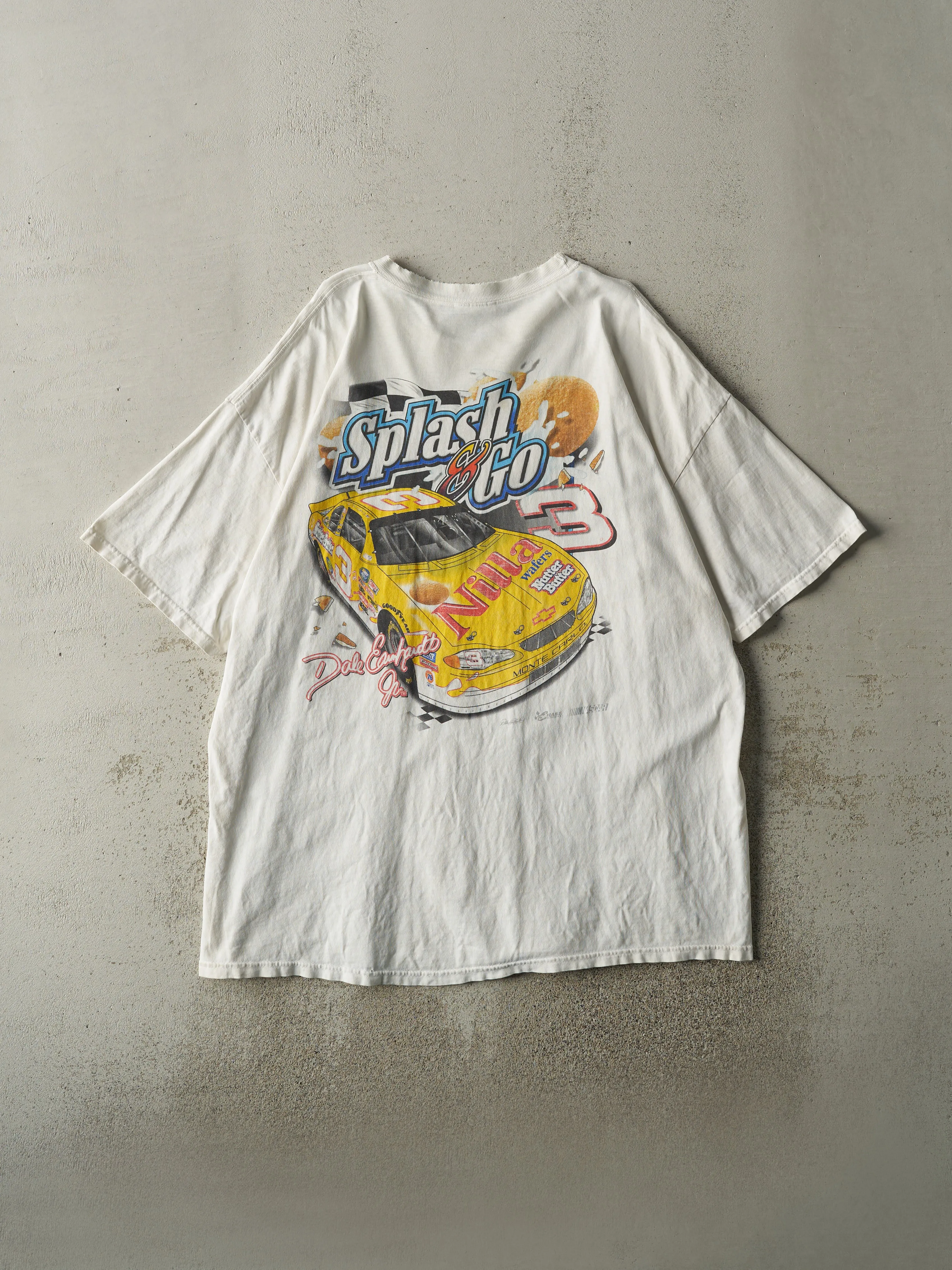 Vintage Y2K White Dale Earnhardt Jr. Nascar Tee (L/XL) sold by Rebalance Vintage product image thumbnail 2