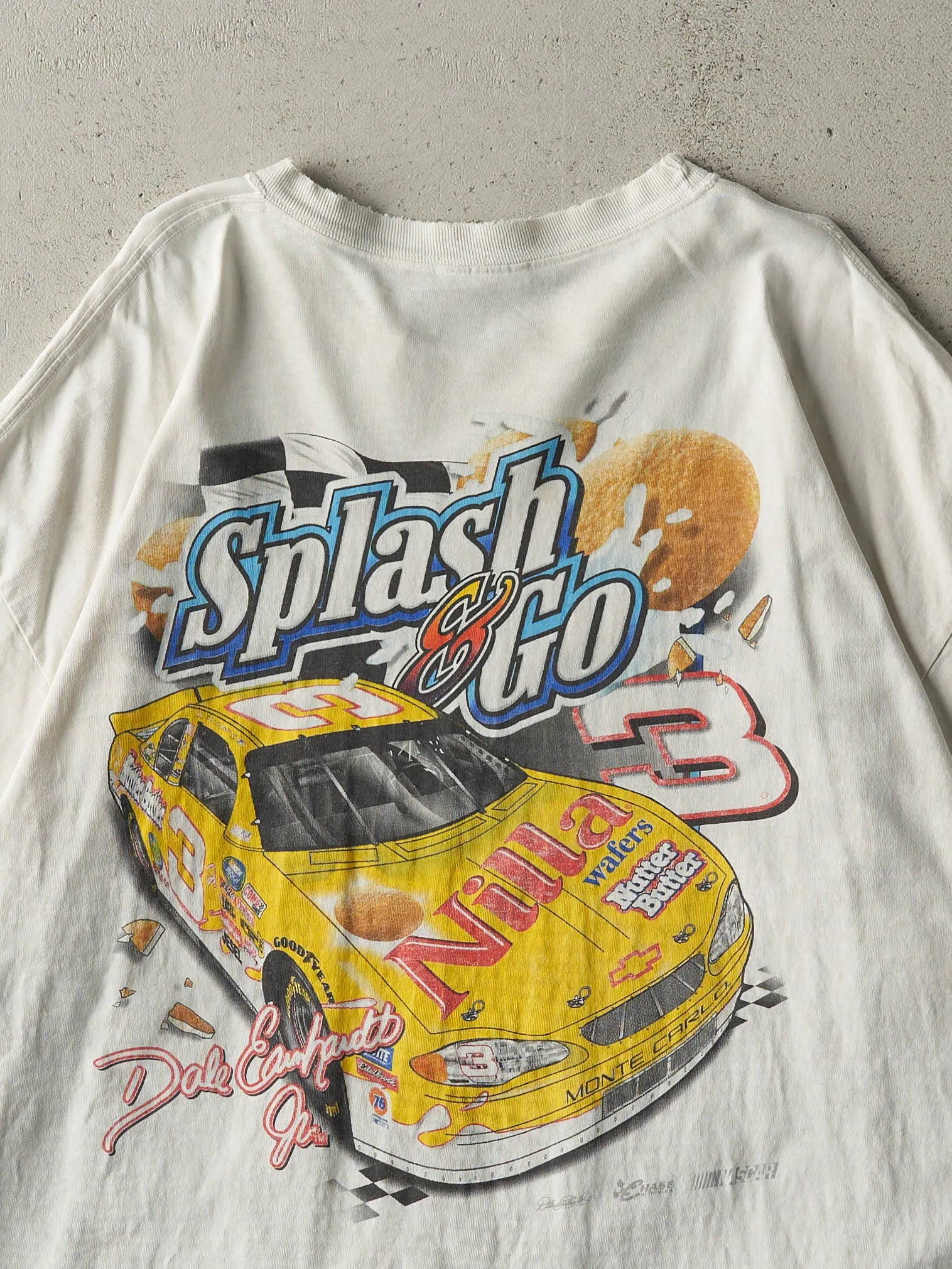 Vintage Y2K White Dale Earnhardt Jr. Nascar Tee (L/XL) sold by Rebalance Vintage product image thumbnail 4