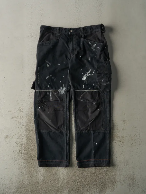Vintage Y2K Black Cargo Utility Work Pants (35.5x30.5) sold by Rebalance Vintage