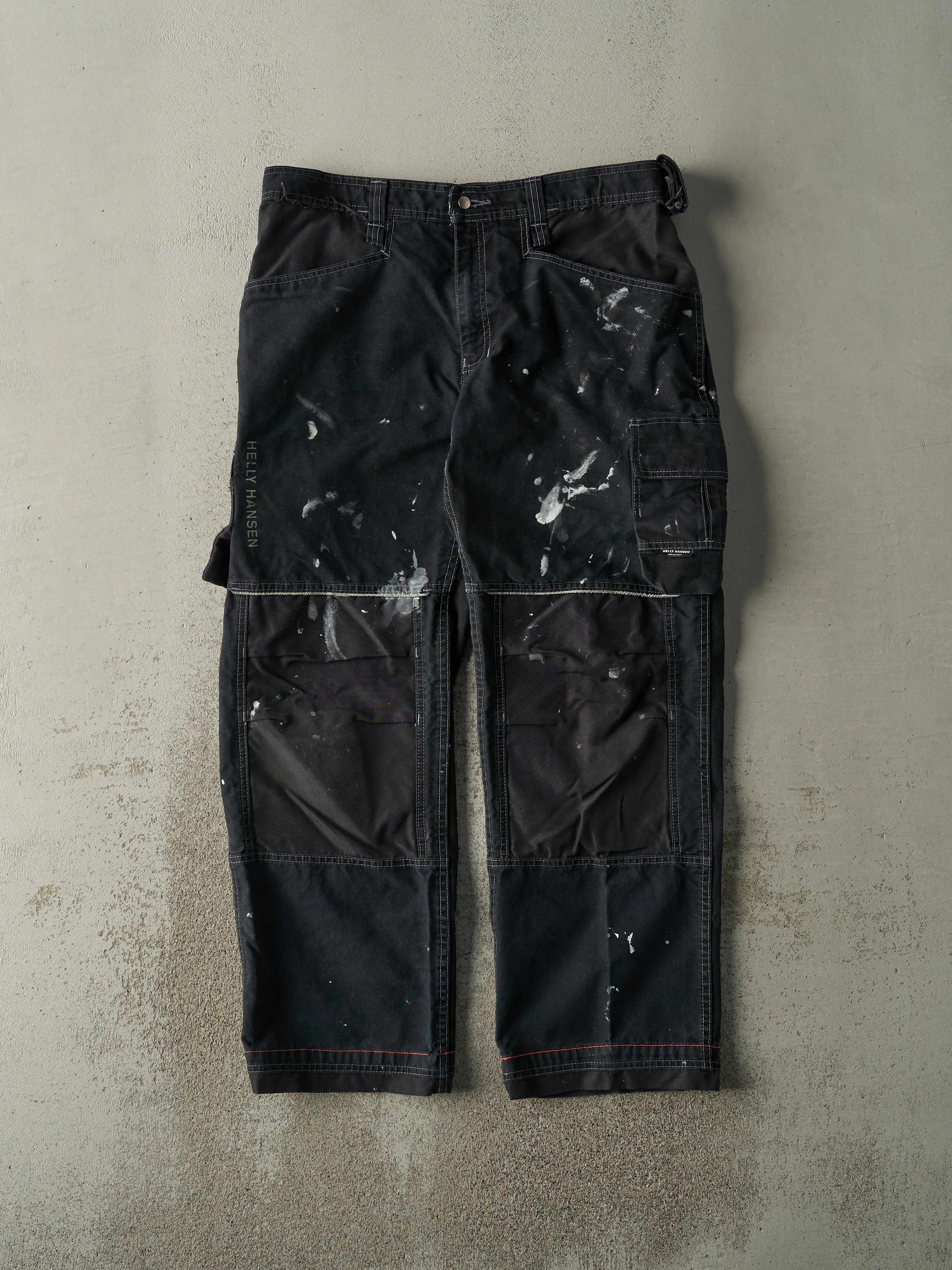 Vintage Y2K Black Cargo Utility Work Pants (35x30.5) sold by Rebalance Vintage