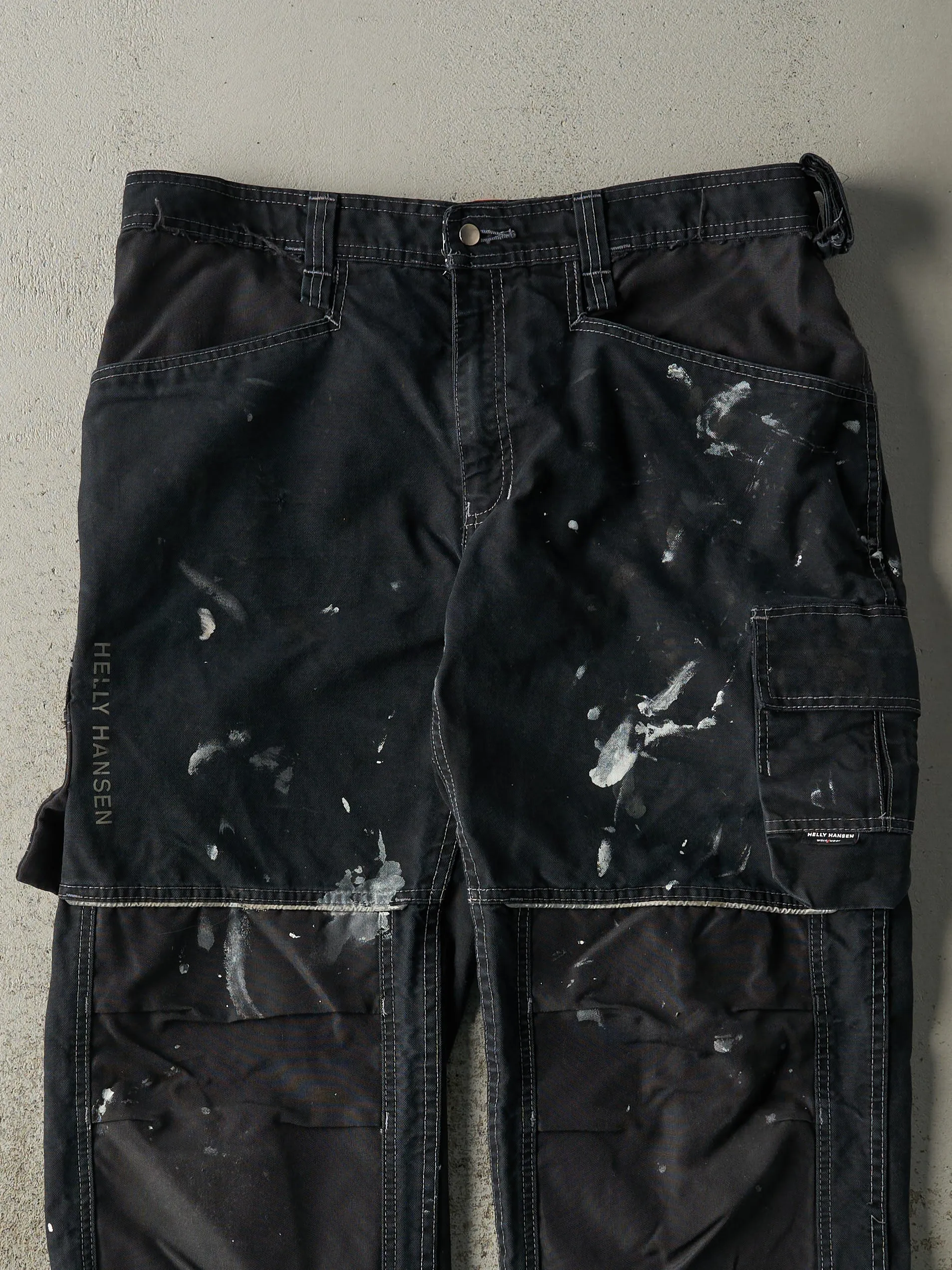 Vintage Y2K Black Cargo Utility Work Pants (35x30.5) sold by Rebalance Vintage product image thumbnail 3