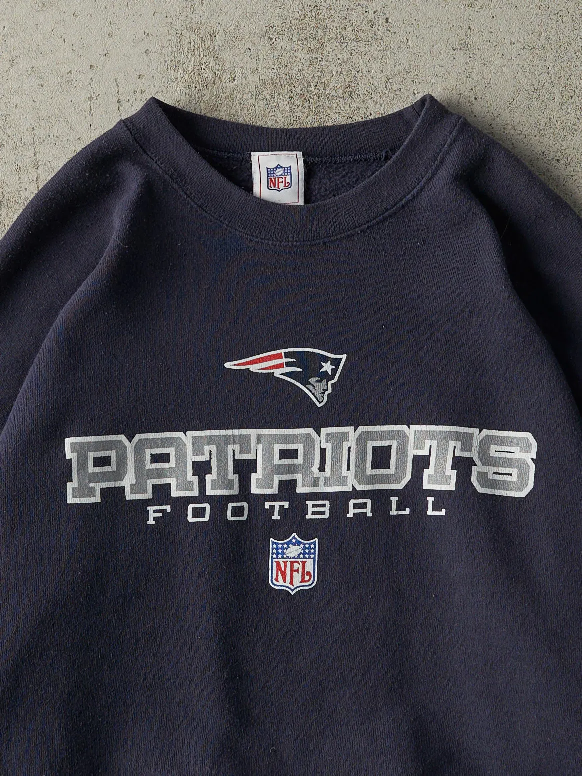 Vintage Y2K Navy Blue New England Patriots Crewneck (L) sold by Rebalance Vintage product image thumbnail 2