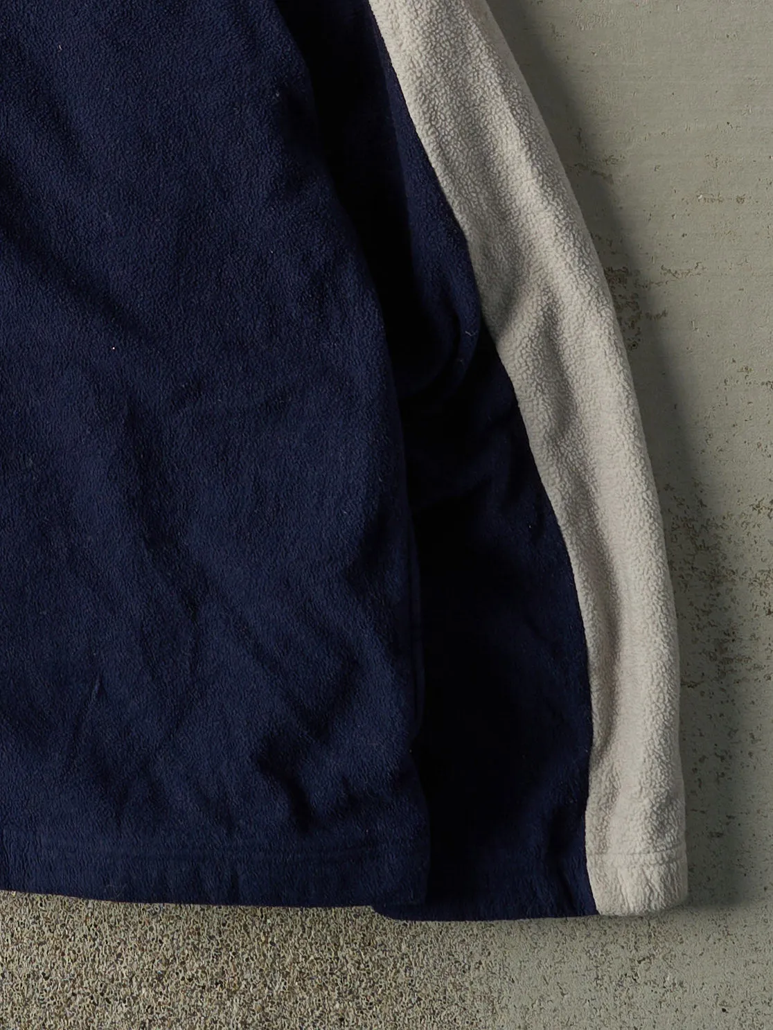 Vintage Y2K Navy Blue & Grey New England Patriots Fleece Quarter Zip (L) sold by Rebalance Vintage product image thumbnail 3