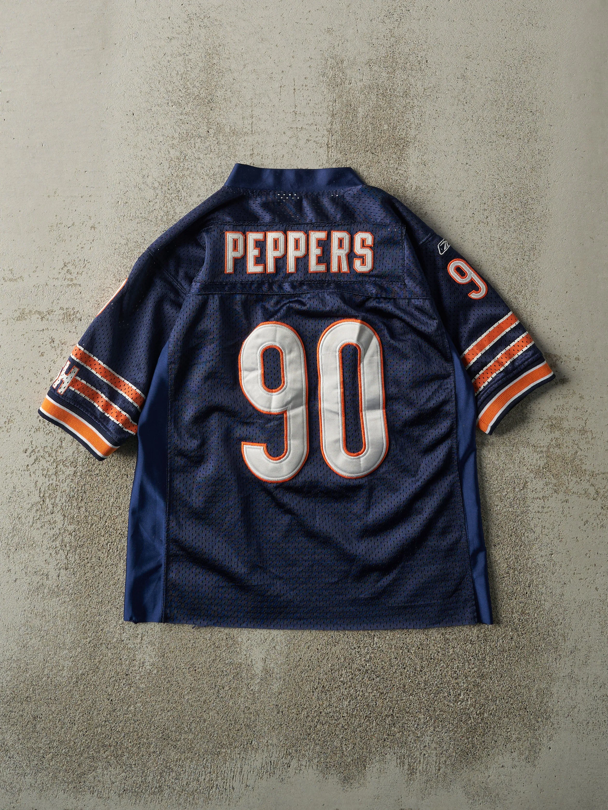 Vintage Y2K Navy Blue Chicago Bears #90 Peppers Cropped Jersey (XS/S) sold by Rebalance Vintage product image thumbnail 2