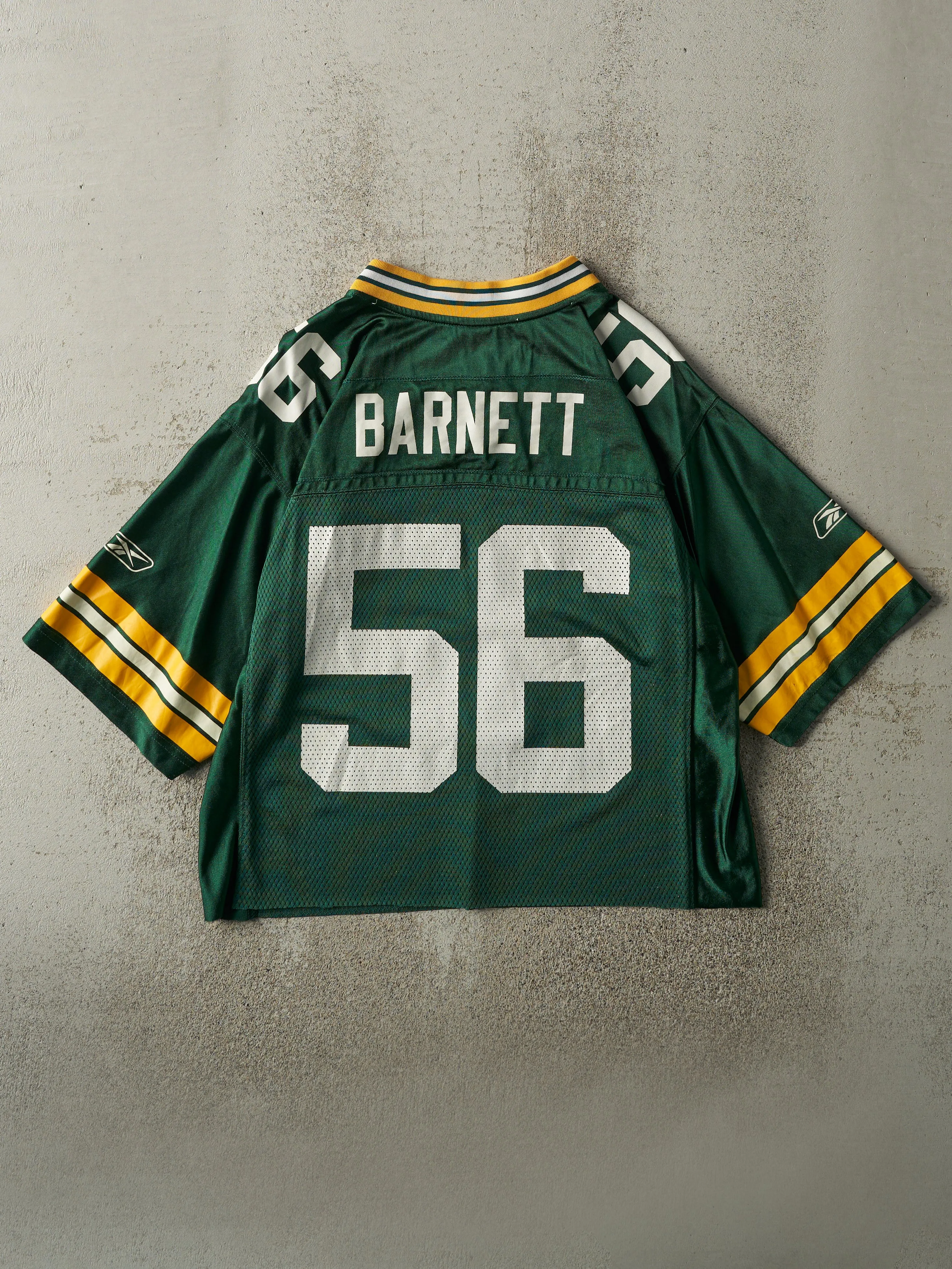 Vintage Y2K Green Green Bay Packers #56 Barnett Cropped Jersey (M) sold by Rebalance Vintage product image thumbnail 2