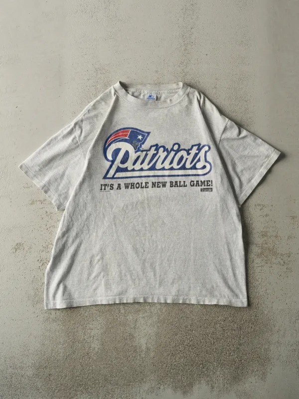 Vintage 93' Heather Grey New England Patriots Tee (L) sold by Rebalance Vintage