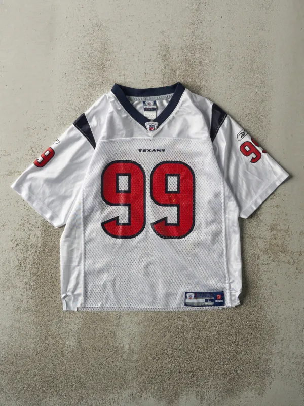 Vintage Y2K White Houston Texans #99 Watt Cropped Jersey (S) sold by Rebalance Vintage