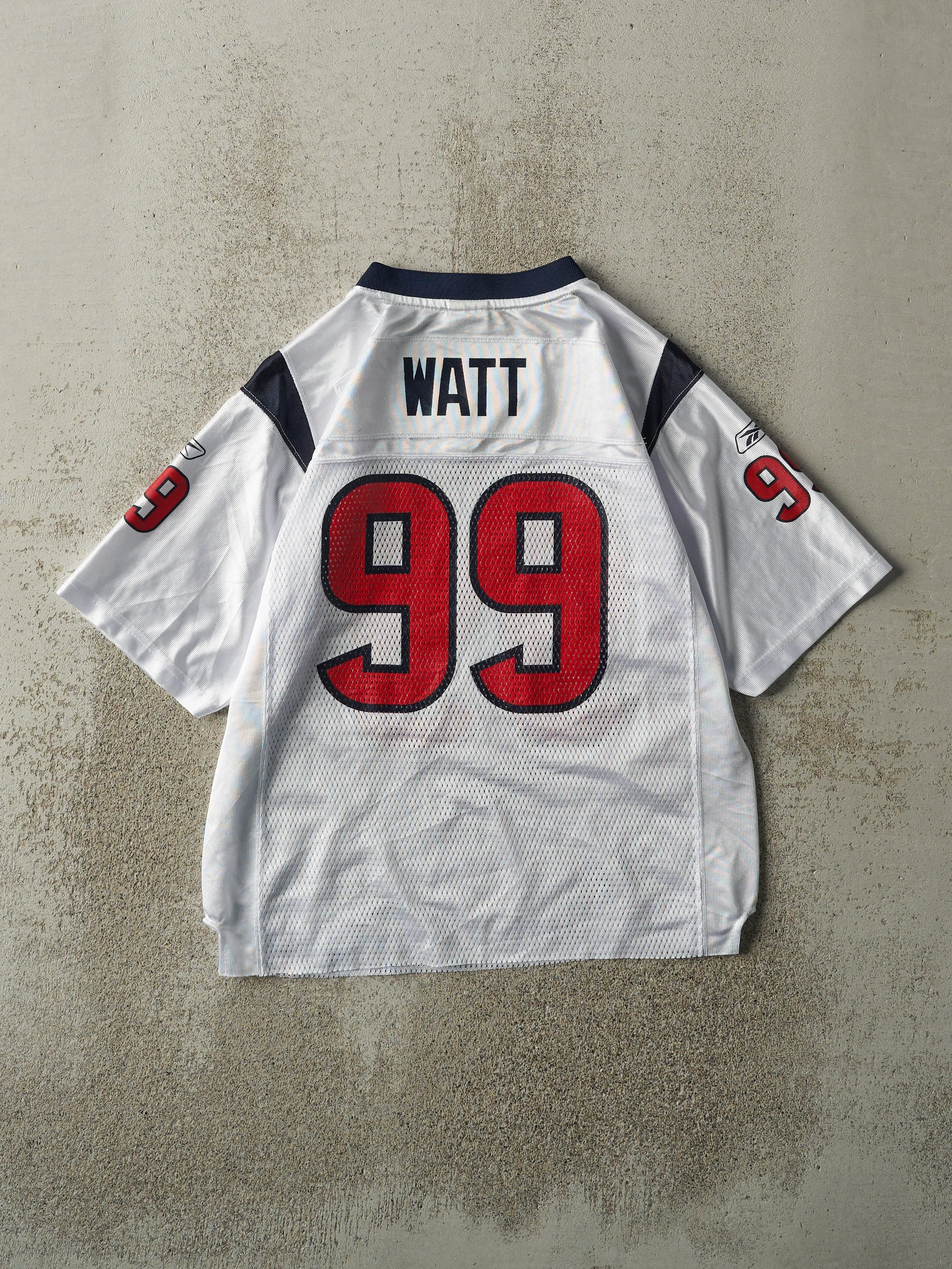 Vintage Y2K White Houston Texans #99 Watt Cropped Jersey (S) sold by Rebalance Vintage product image thumbnail 2