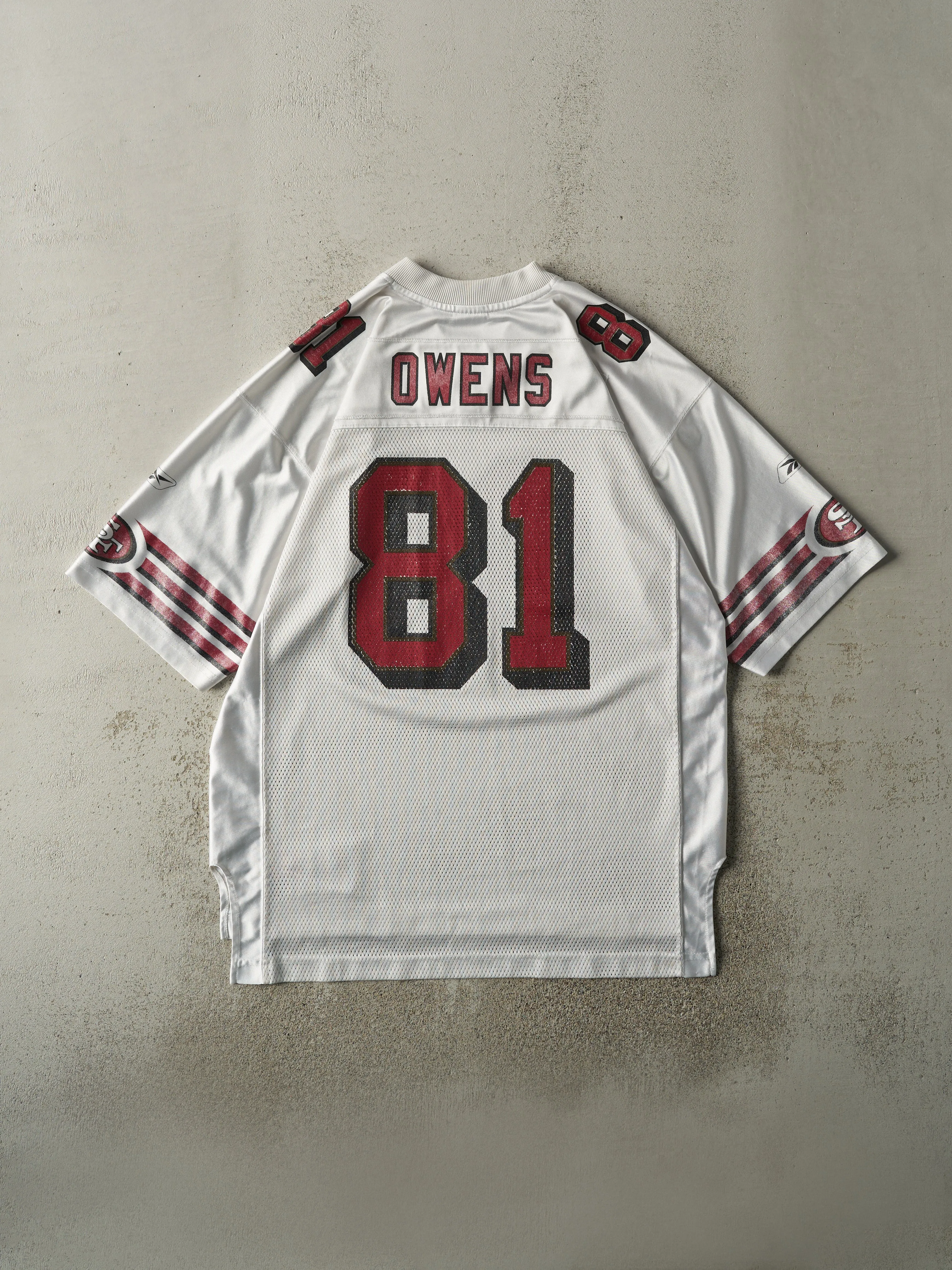 Vintage Y2K White San Francisco 49ers #81 Terell Owens Jersey (L) sold by Rebalance Vintage product image thumbnail 2