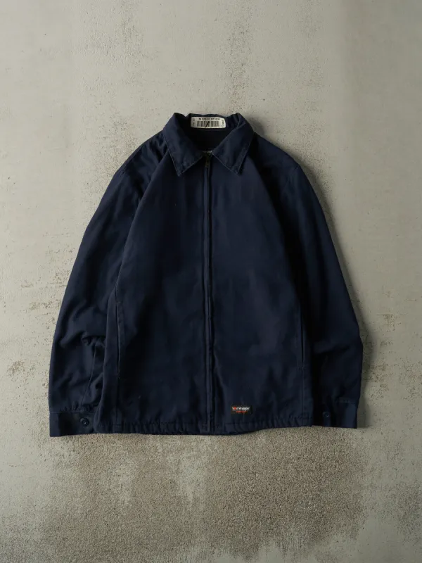Vintage Y2K Navy Blue Fleece Lined Work Jacket (M) sold by Rebalance Vintage