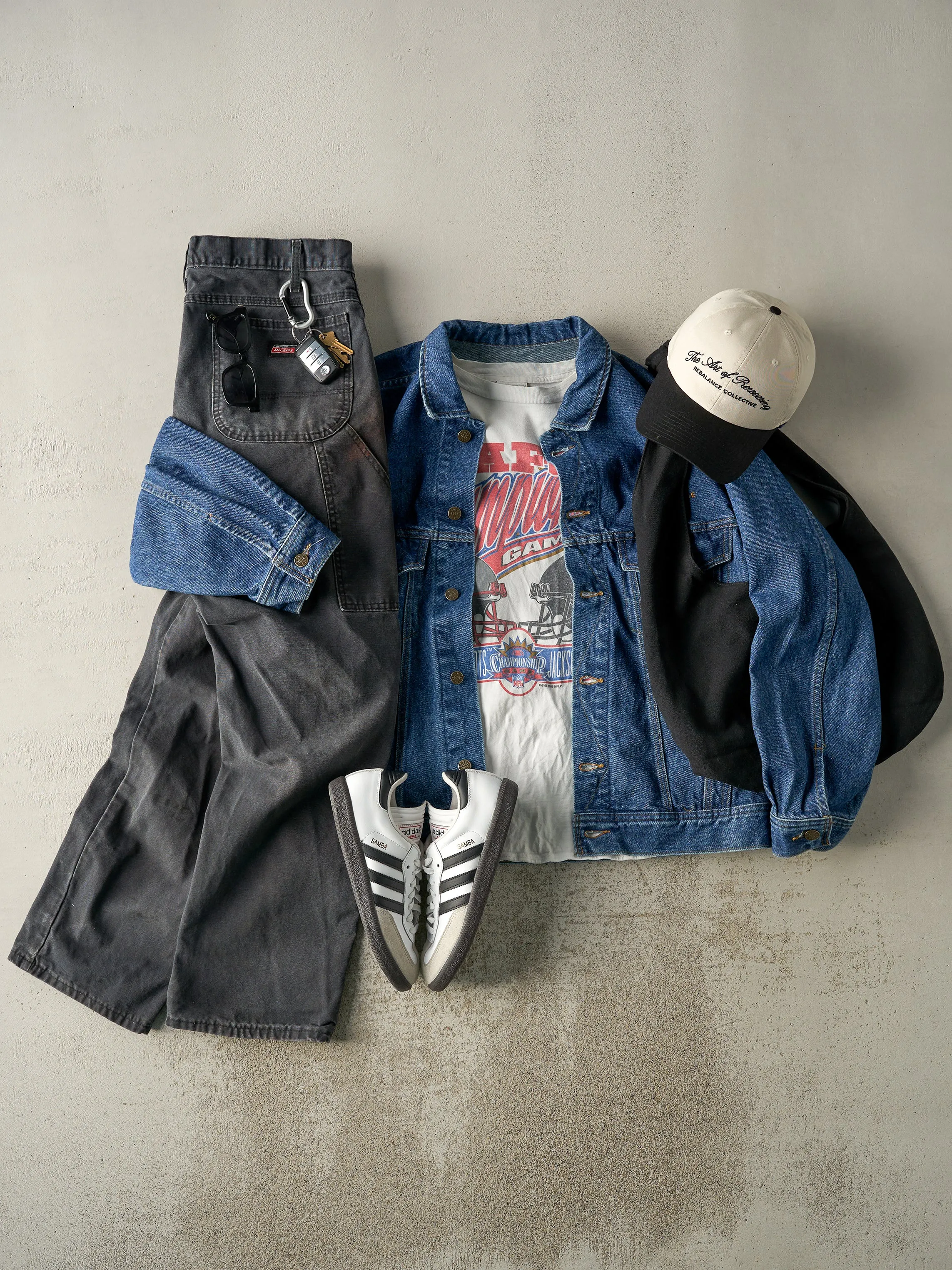 Vintage Y2K Faded Black Dickies Work Pants (34x31) sold by Rebalance Vintage product image thumbnail 2