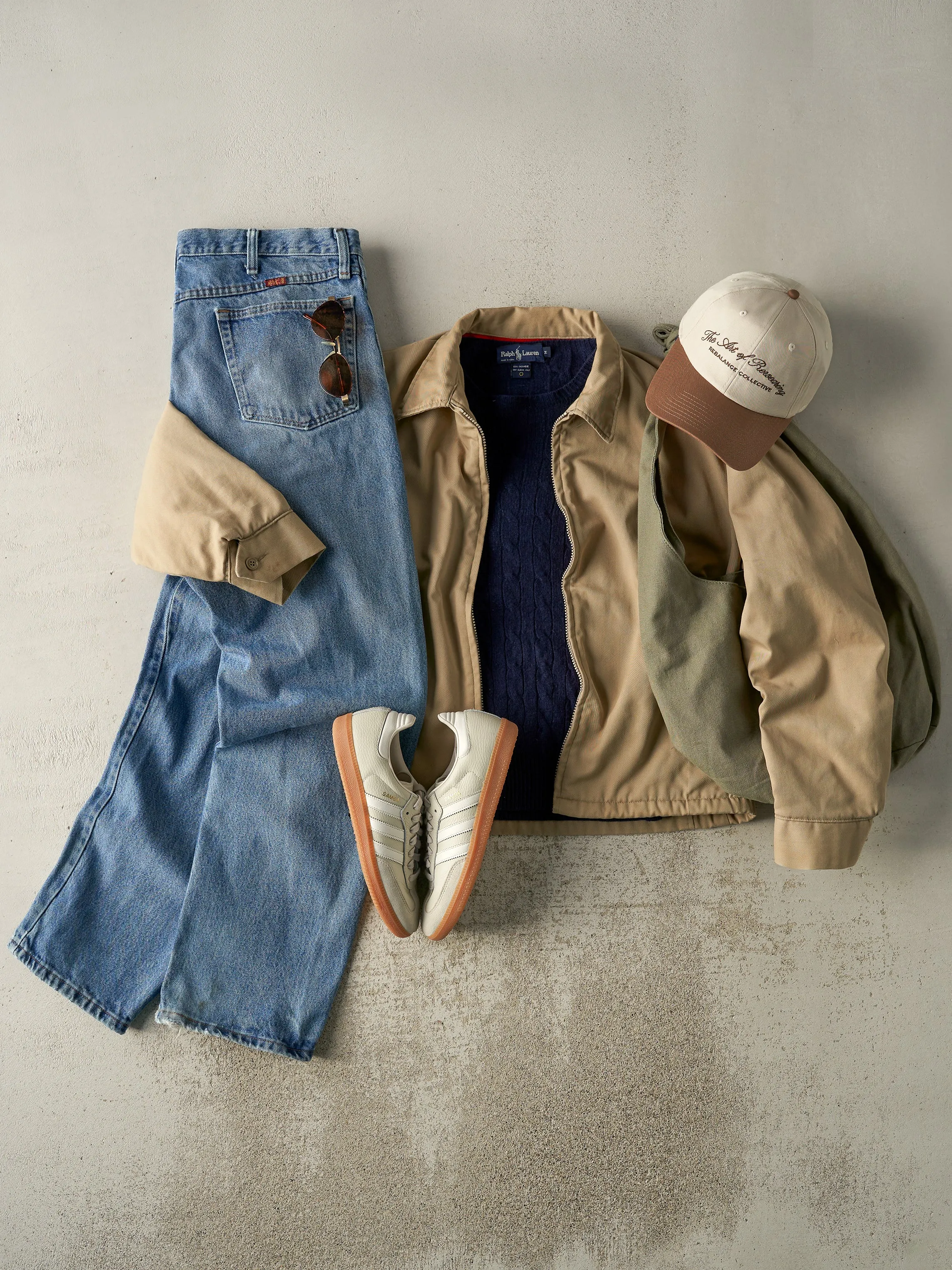 Vintage 90s Beige Fleece Lined Work Jacket (L) sold by Rebalance Vintage product image thumbnail 2