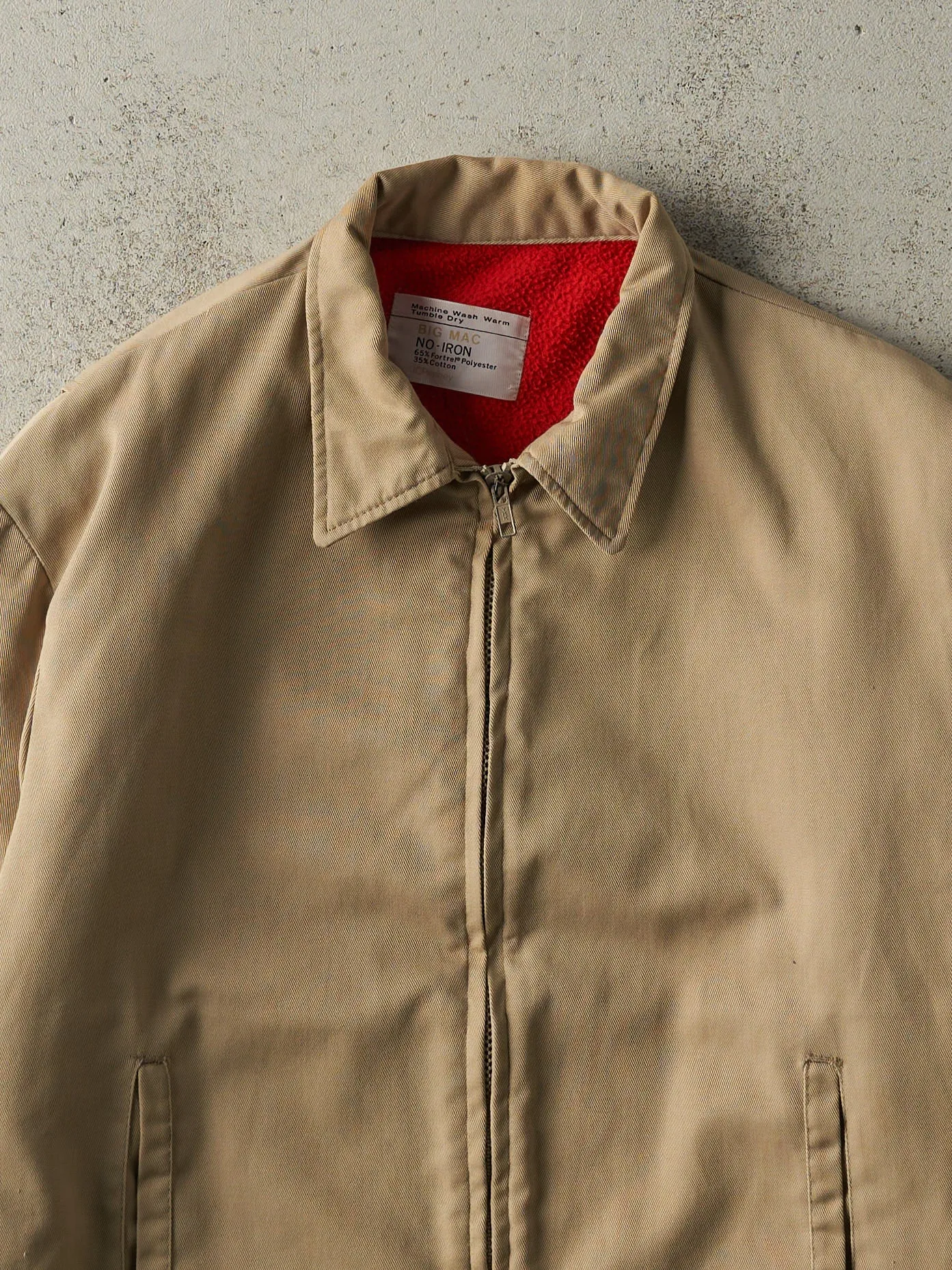 Vintage 90s Beige Fleece Lined Work Jacket (L) sold by Rebalance Vintage product image thumbnail 4