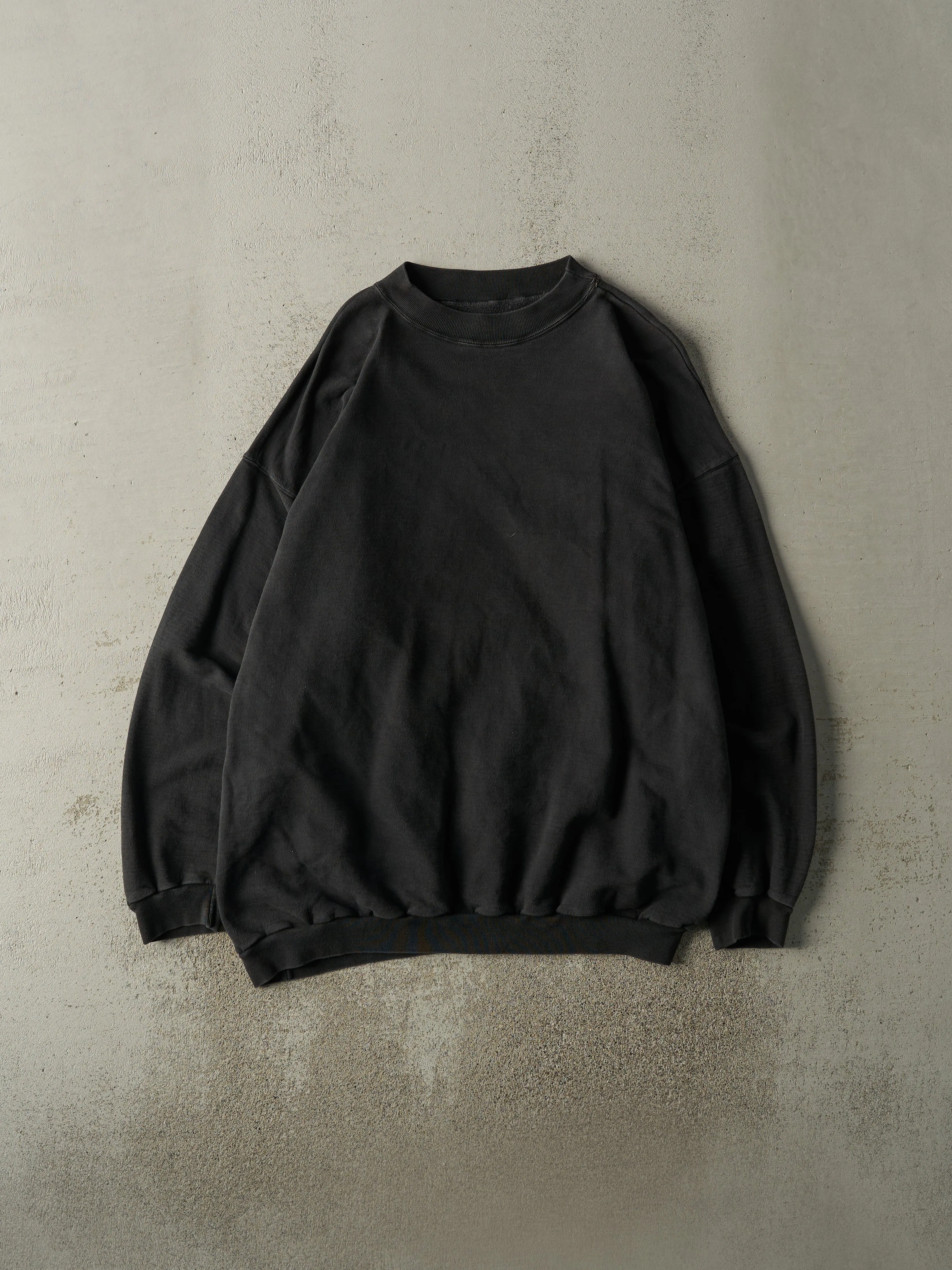 Vintage 90s Black Blank Crewneck (L/XL) sold by Rebalance Vintage