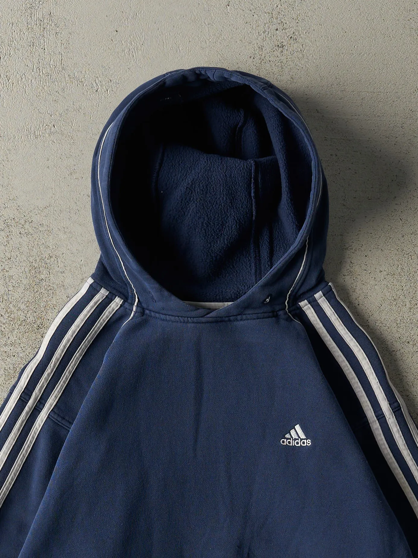 Vintage Y2K Navy Blue Embroidered Adidas Hoodie (M) sold by Rebalance Vintage product image thumbnail 2