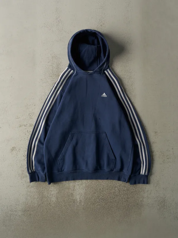 Vintage Y2K Navy Blue Embroidered Adidas Hoodie (M) sold by Rebalance Vintage