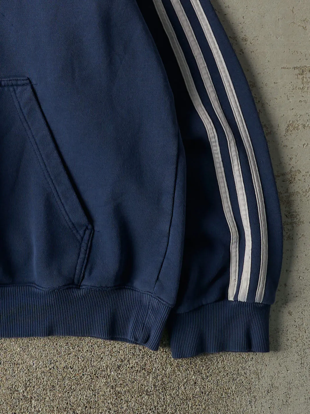 Vintage Y2K Navy Blue Embroidered Adidas Hoodie (M) sold by Rebalance Vintage product image thumbnail 3