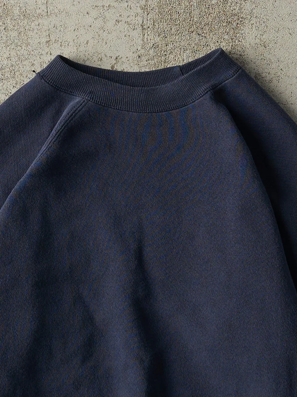 Vintage 90s Navy Blue Blank Crewneck (S/M) sold by Rebalance Vintage product image thumbnail 2