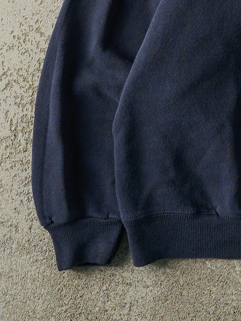 Vintage 90s Navy Blue Blank Crewneck (S/M) sold by Rebalance Vintage product image thumbnail 3