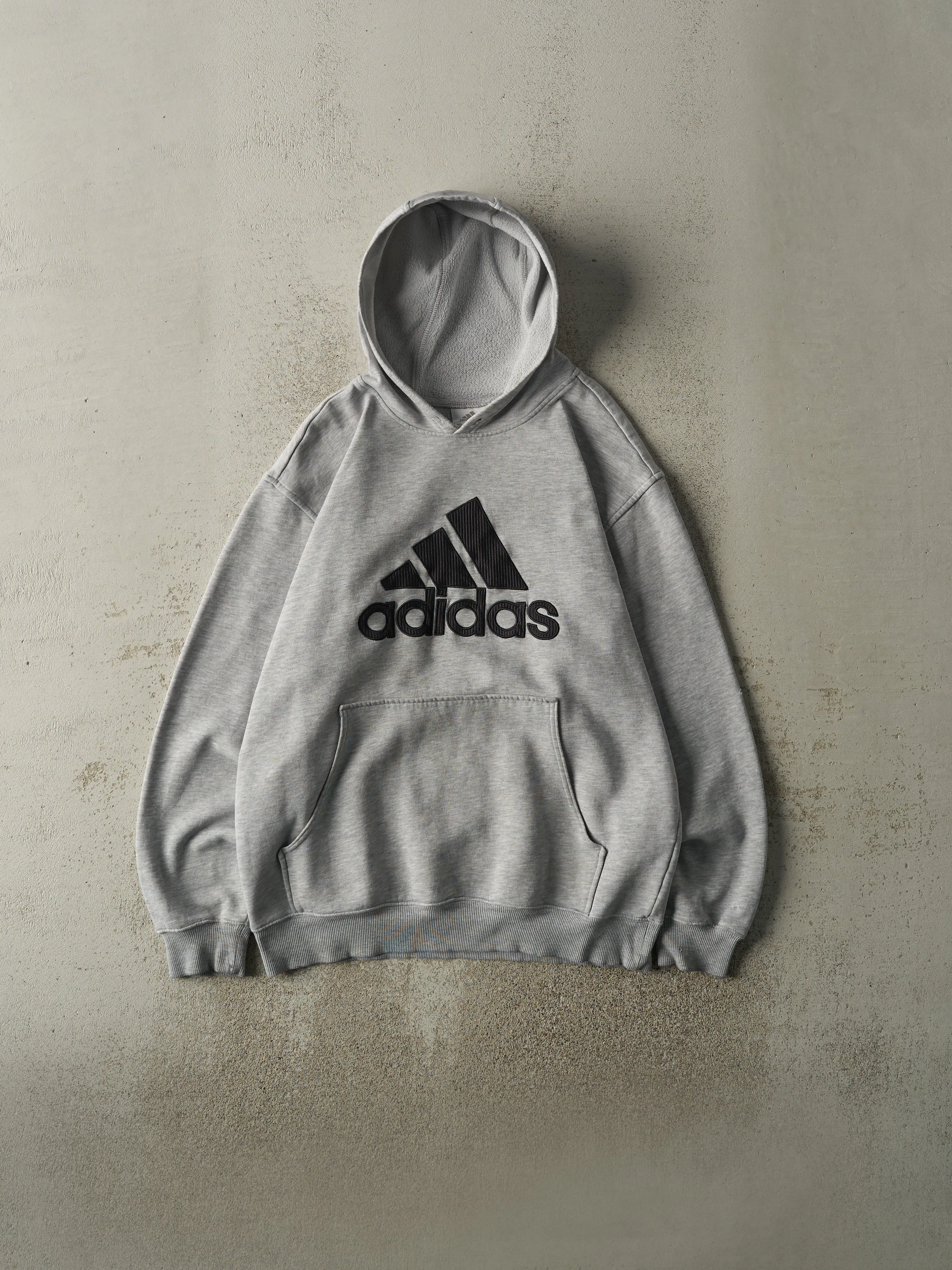 Vintage Y2K Grey Embroidered Adidas Hoodie (M/L) sold by Rebalance Vintage
